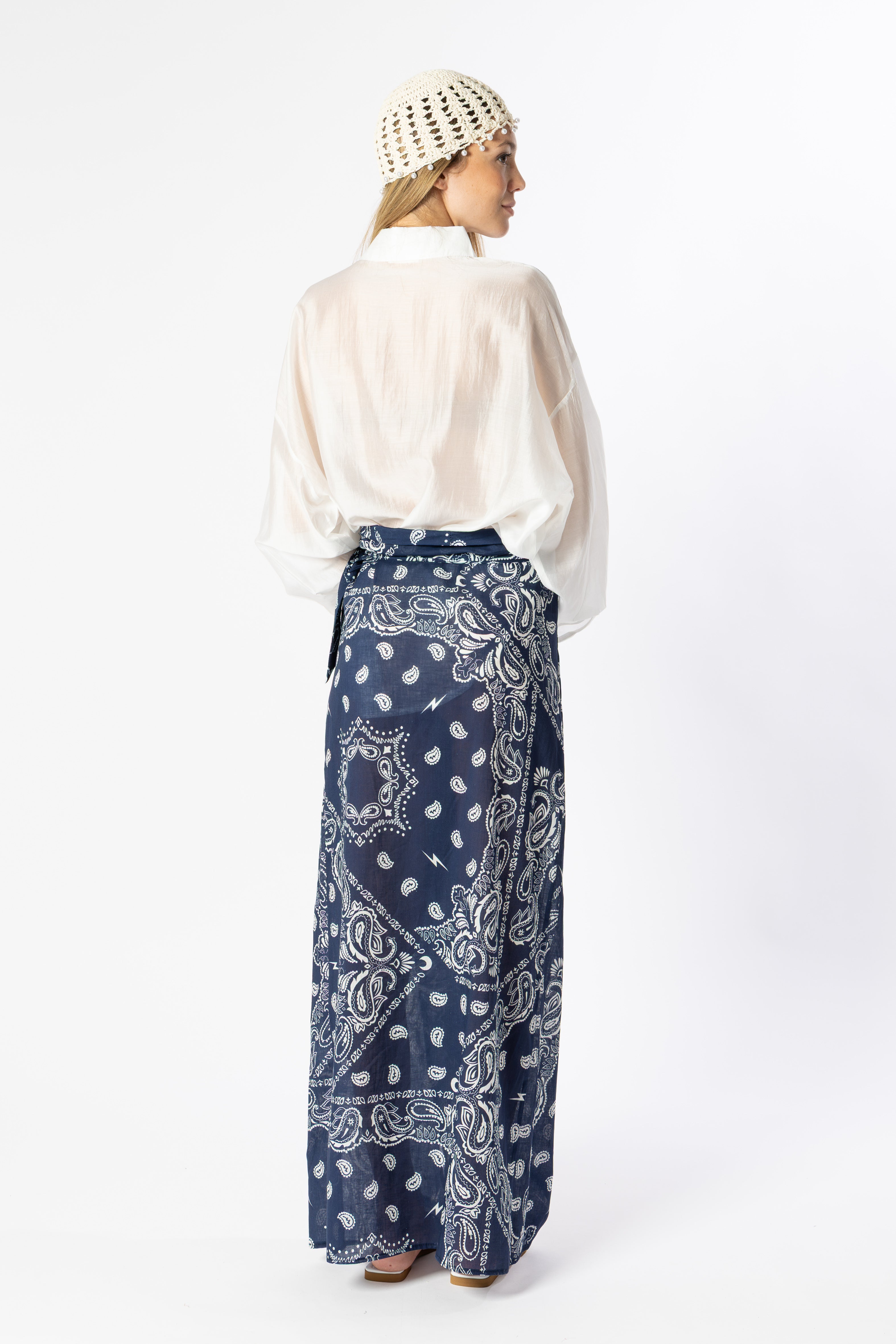Pareo bandana blu