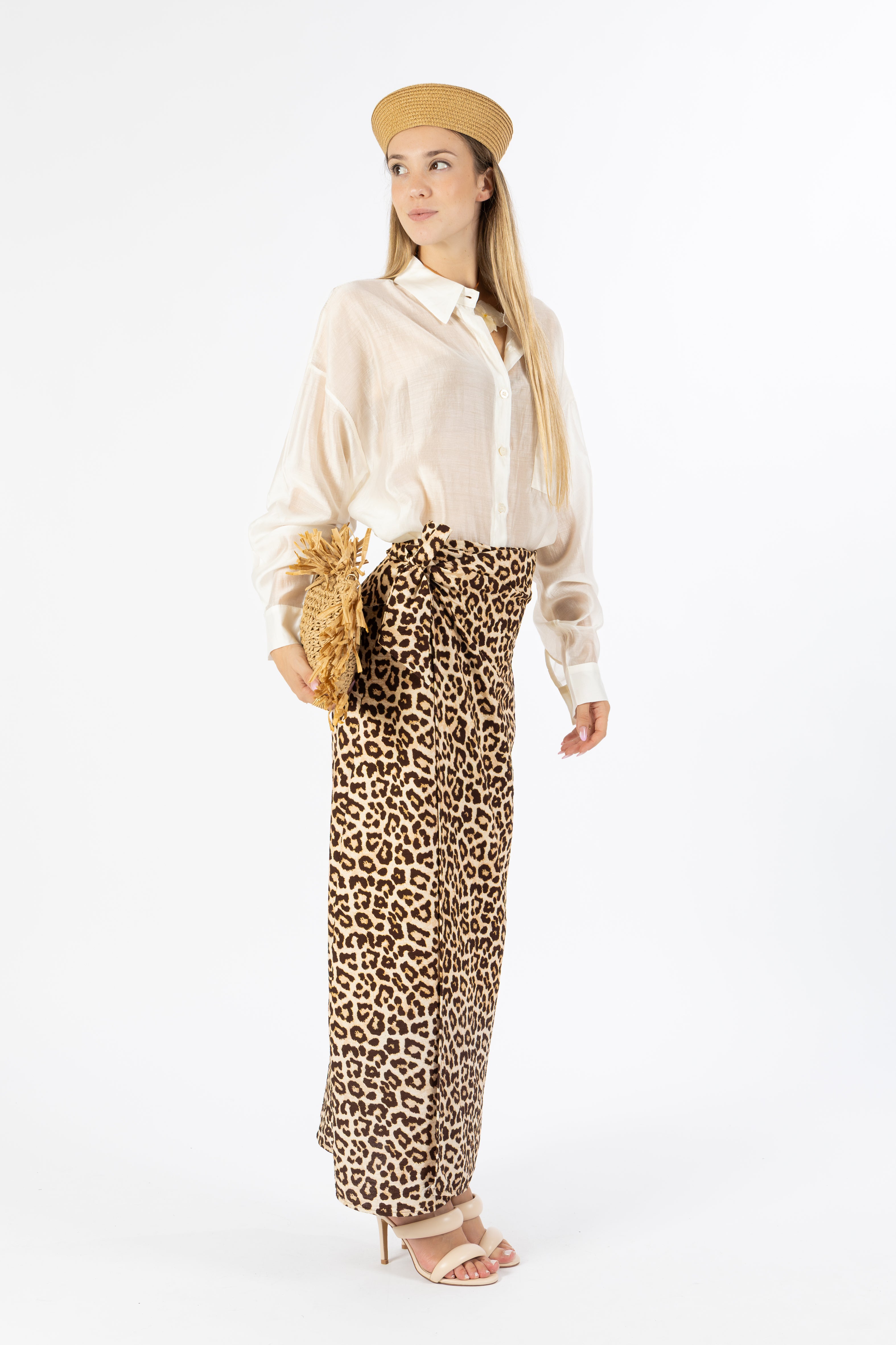 Gonna pareo animalier