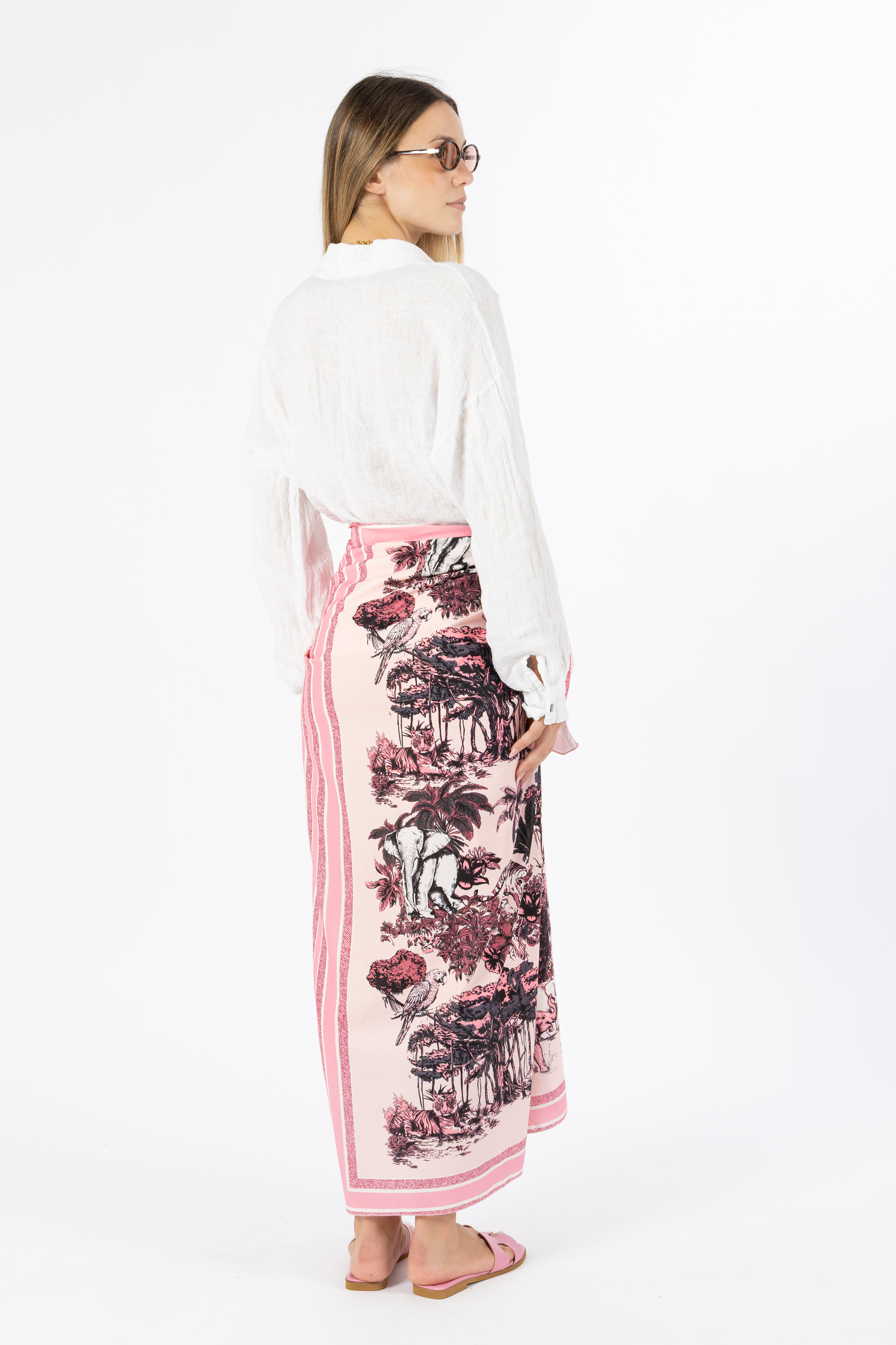 Pareo rosa fiori