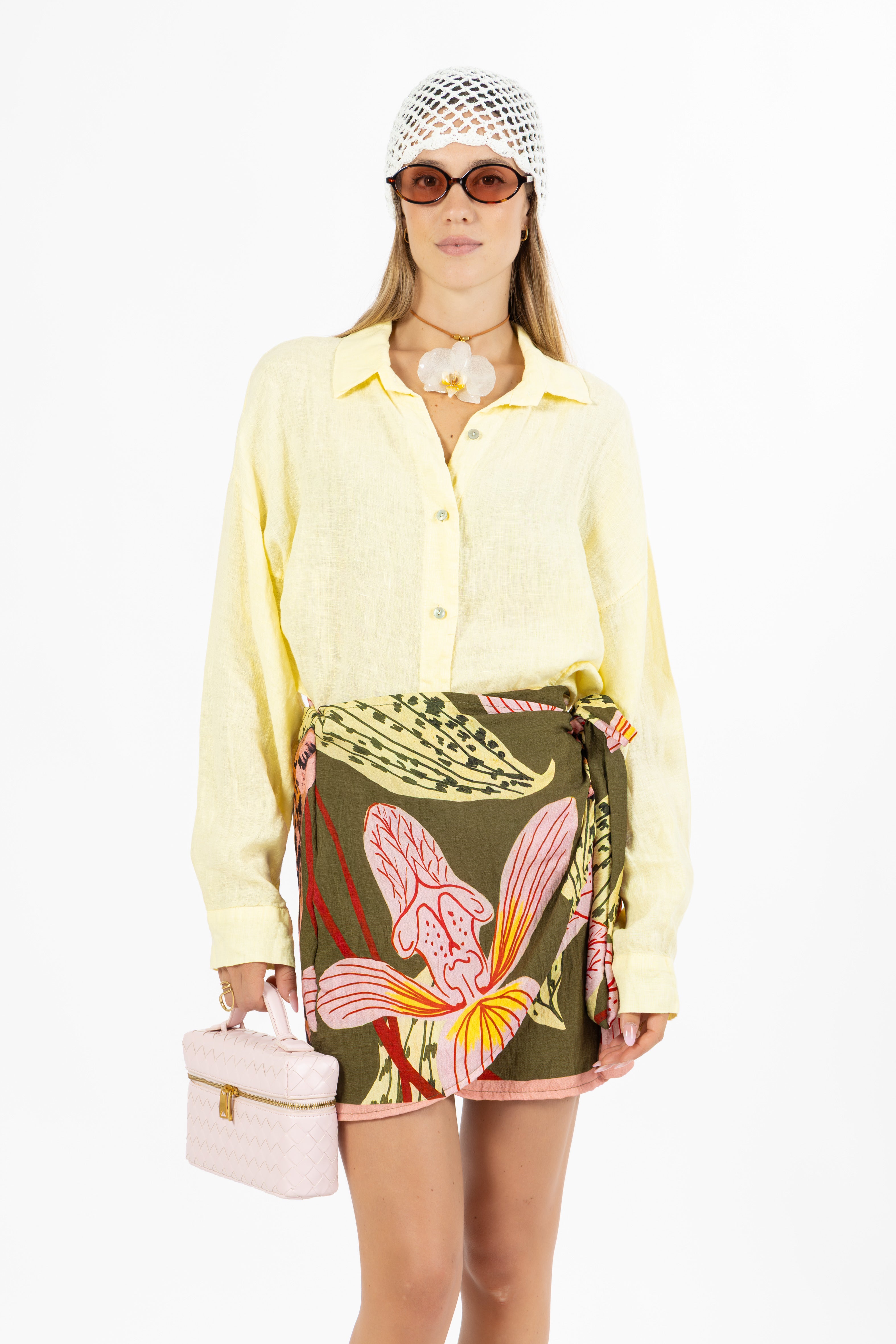 Minigonna pareo Tiger & Flowers