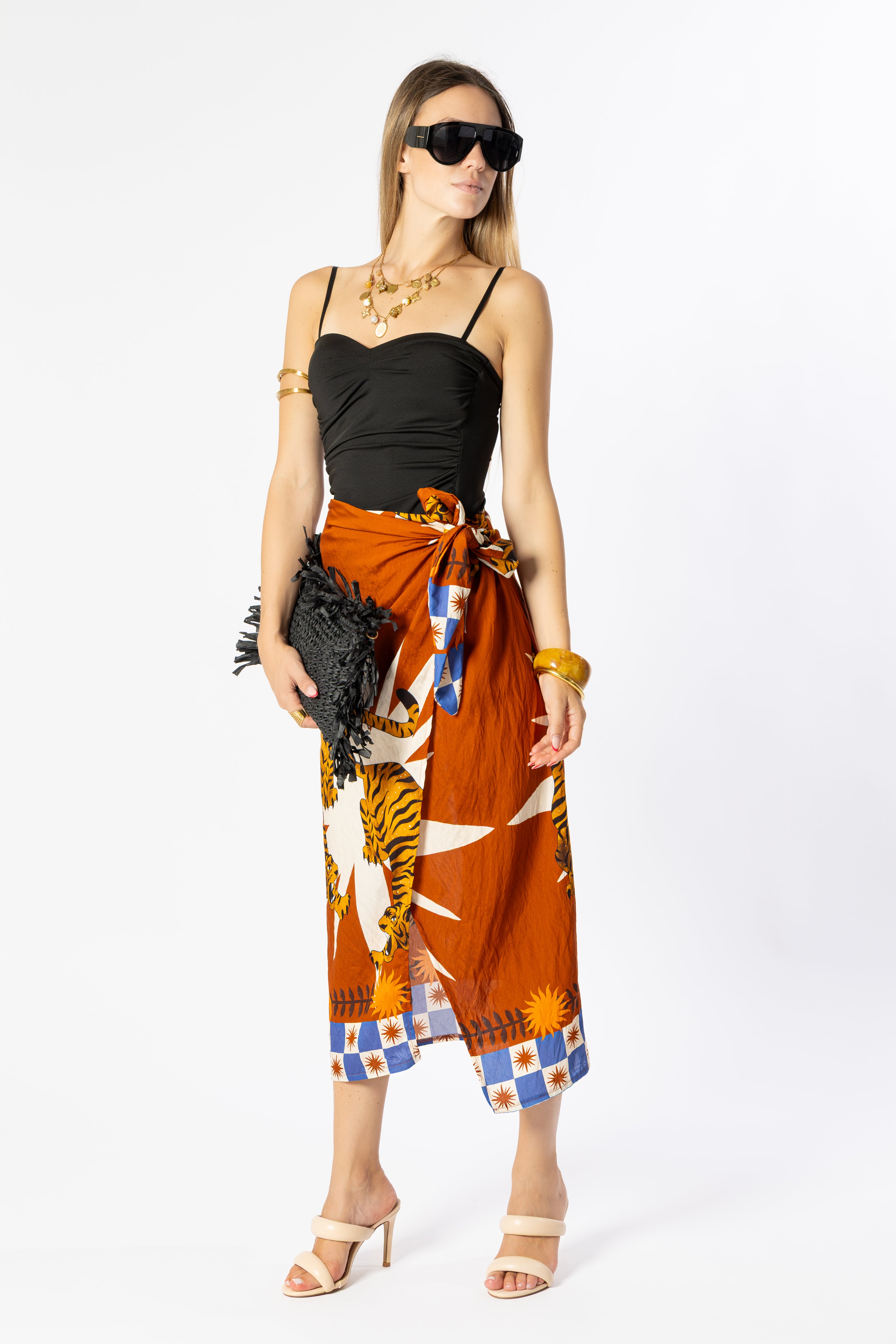 Gonna lunga pareo tiger