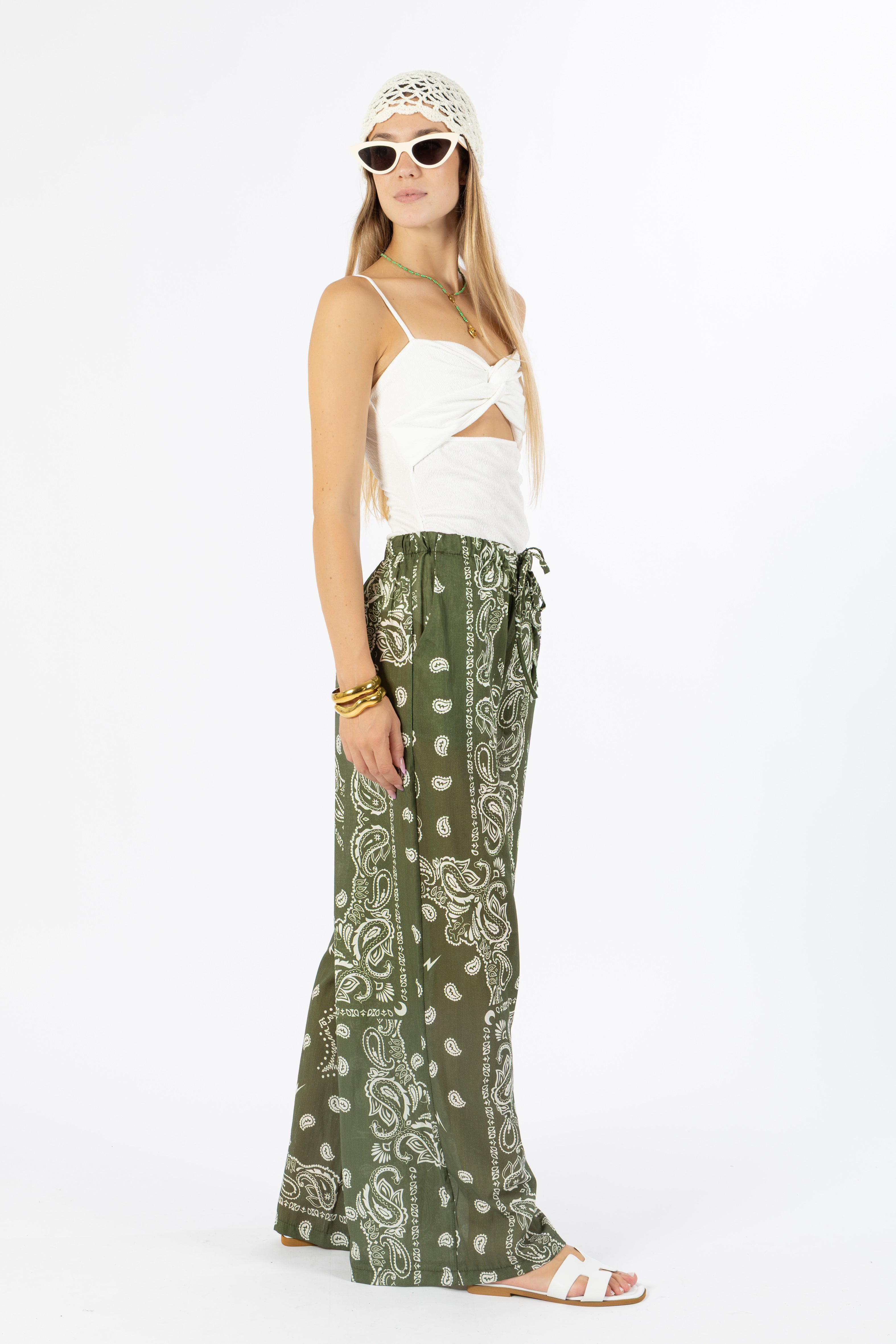 Pantalone bandana verde