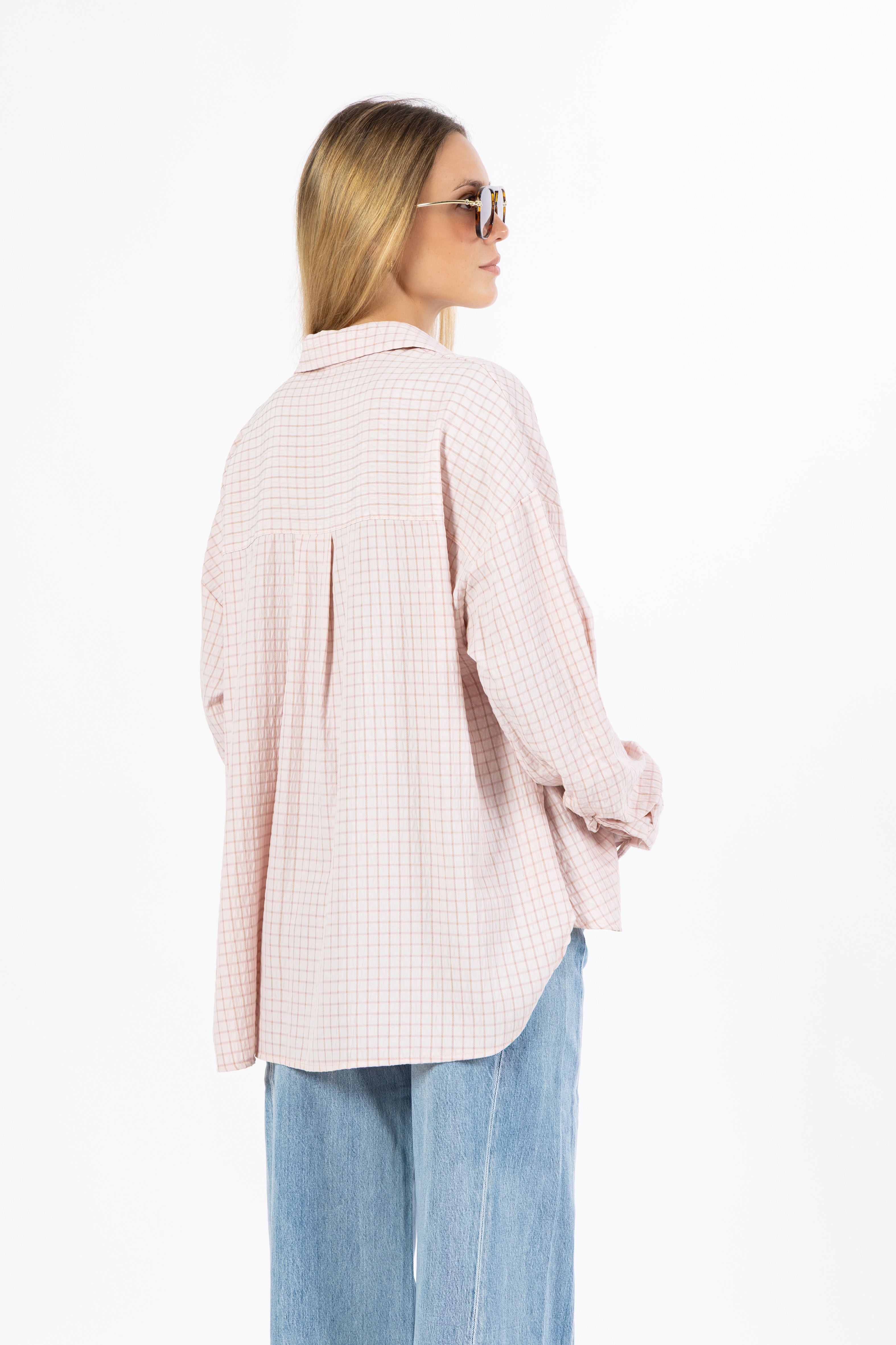 Camicia quadri rosa