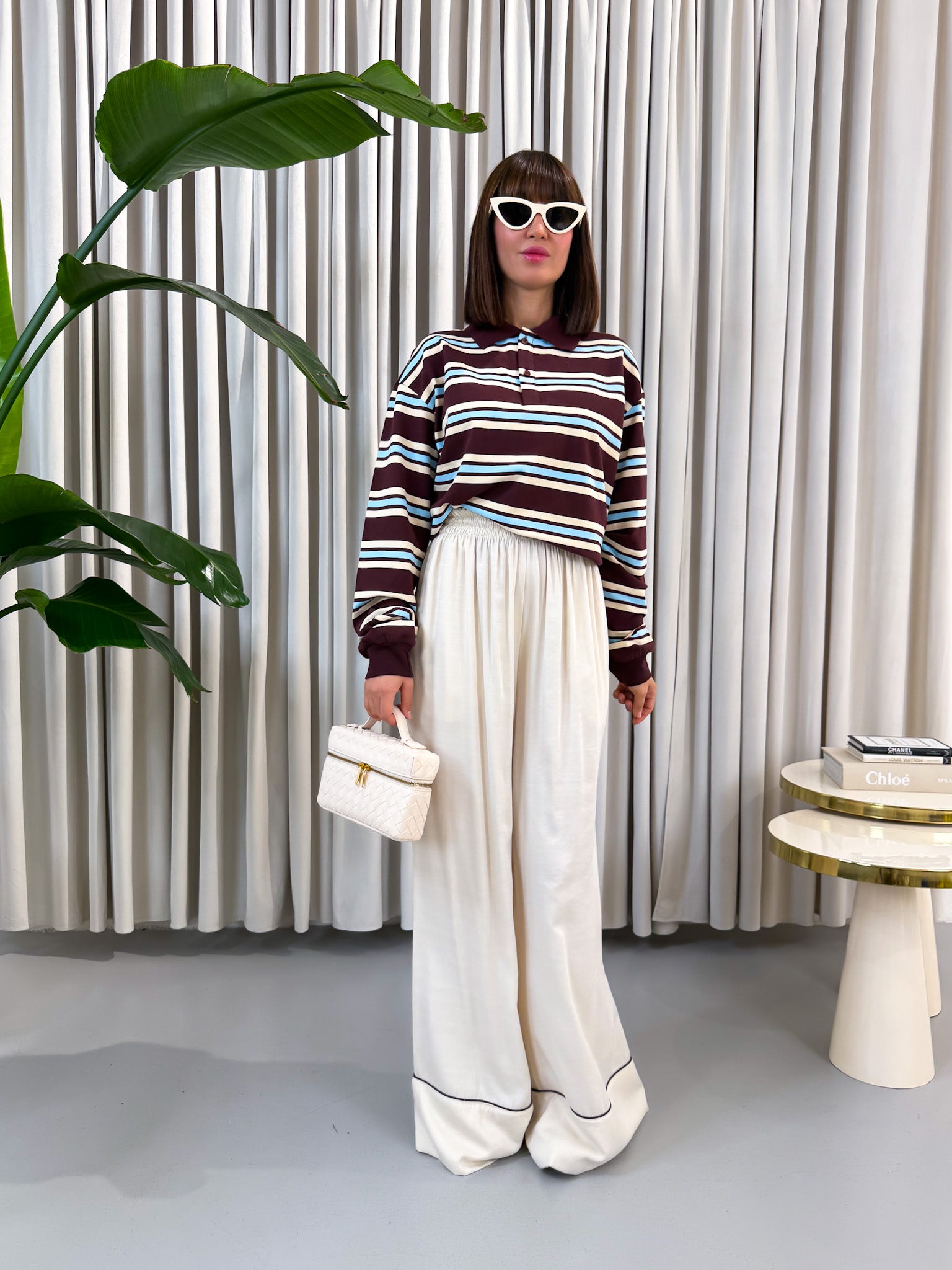 Polo bordeaux a righe