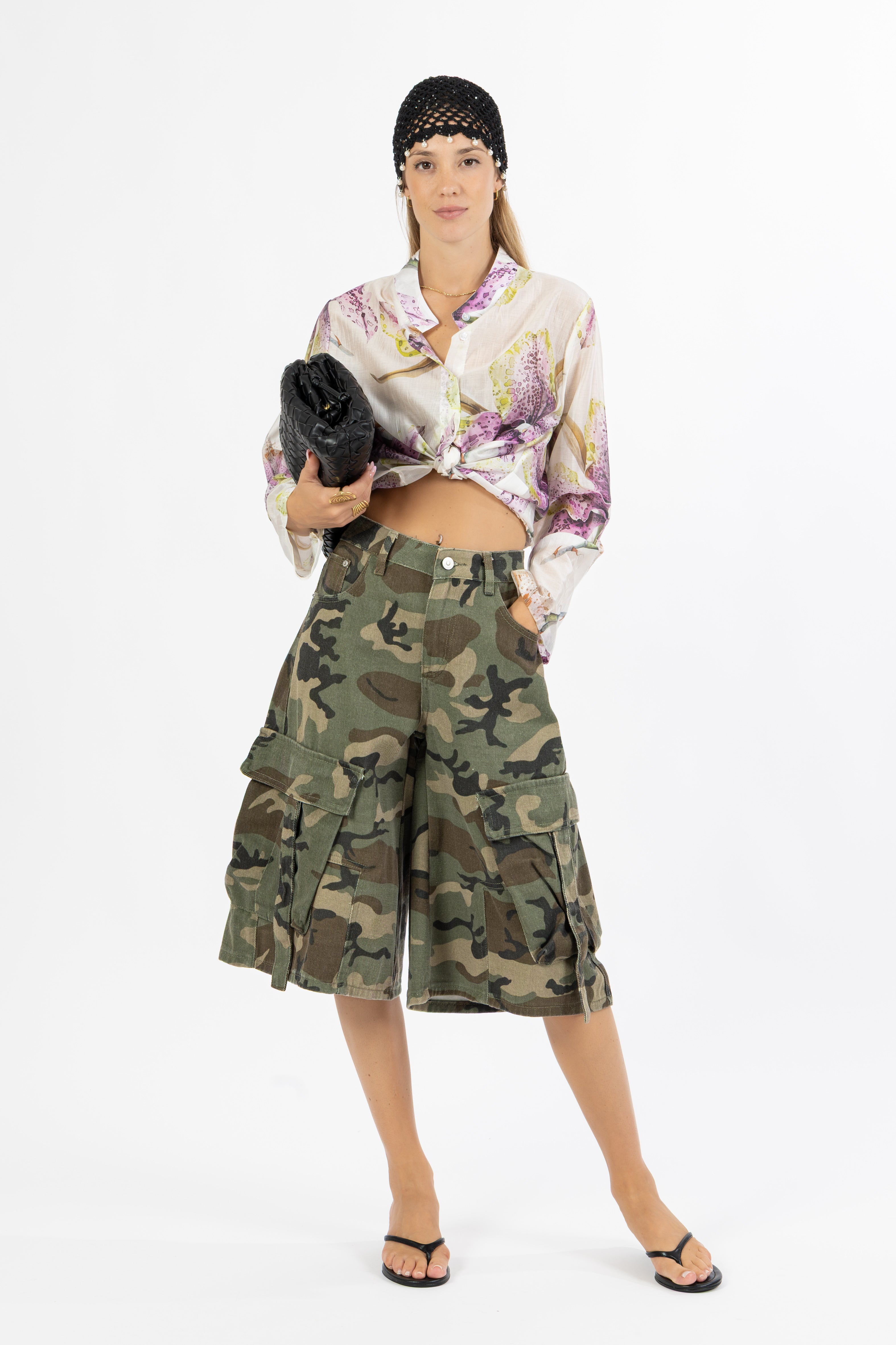 Camicia bianca Flowers