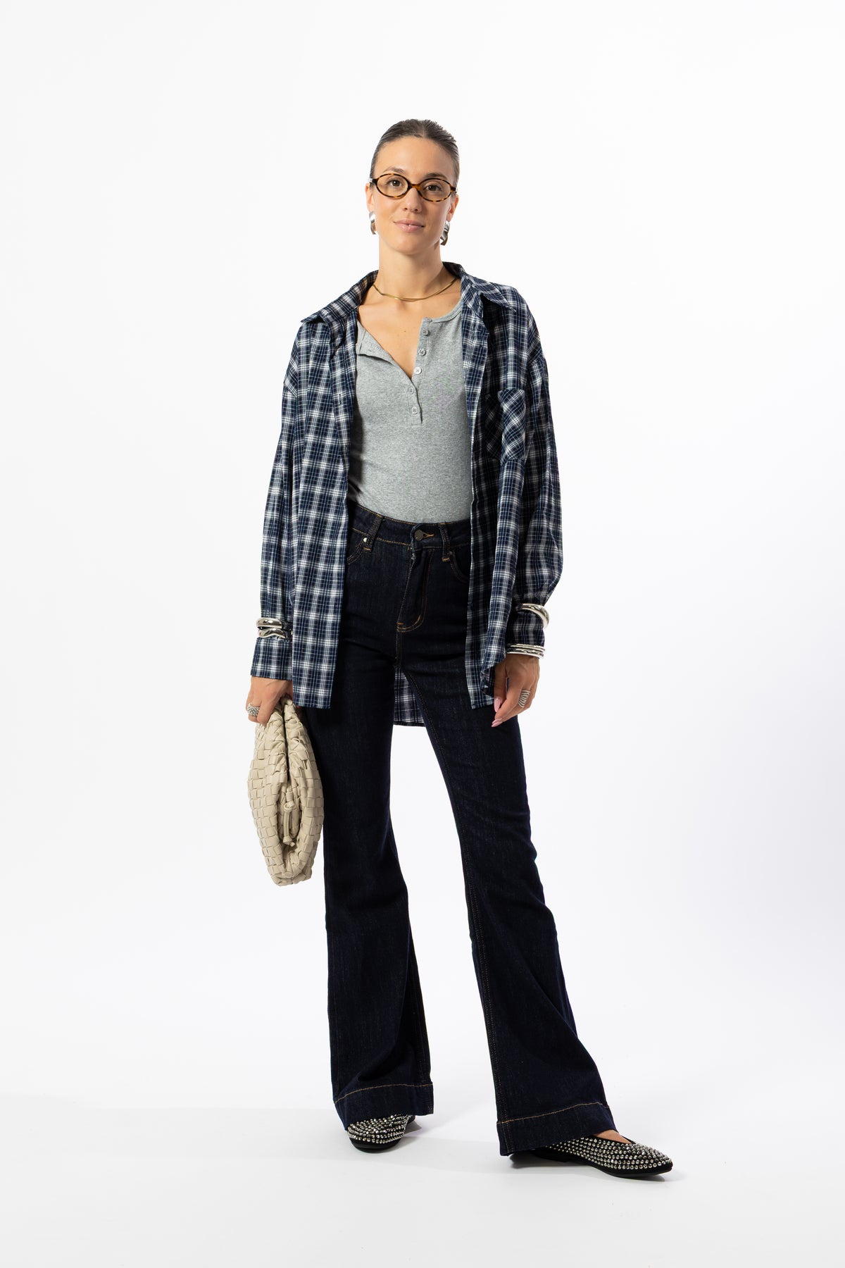 Jeans zampa denim scuro