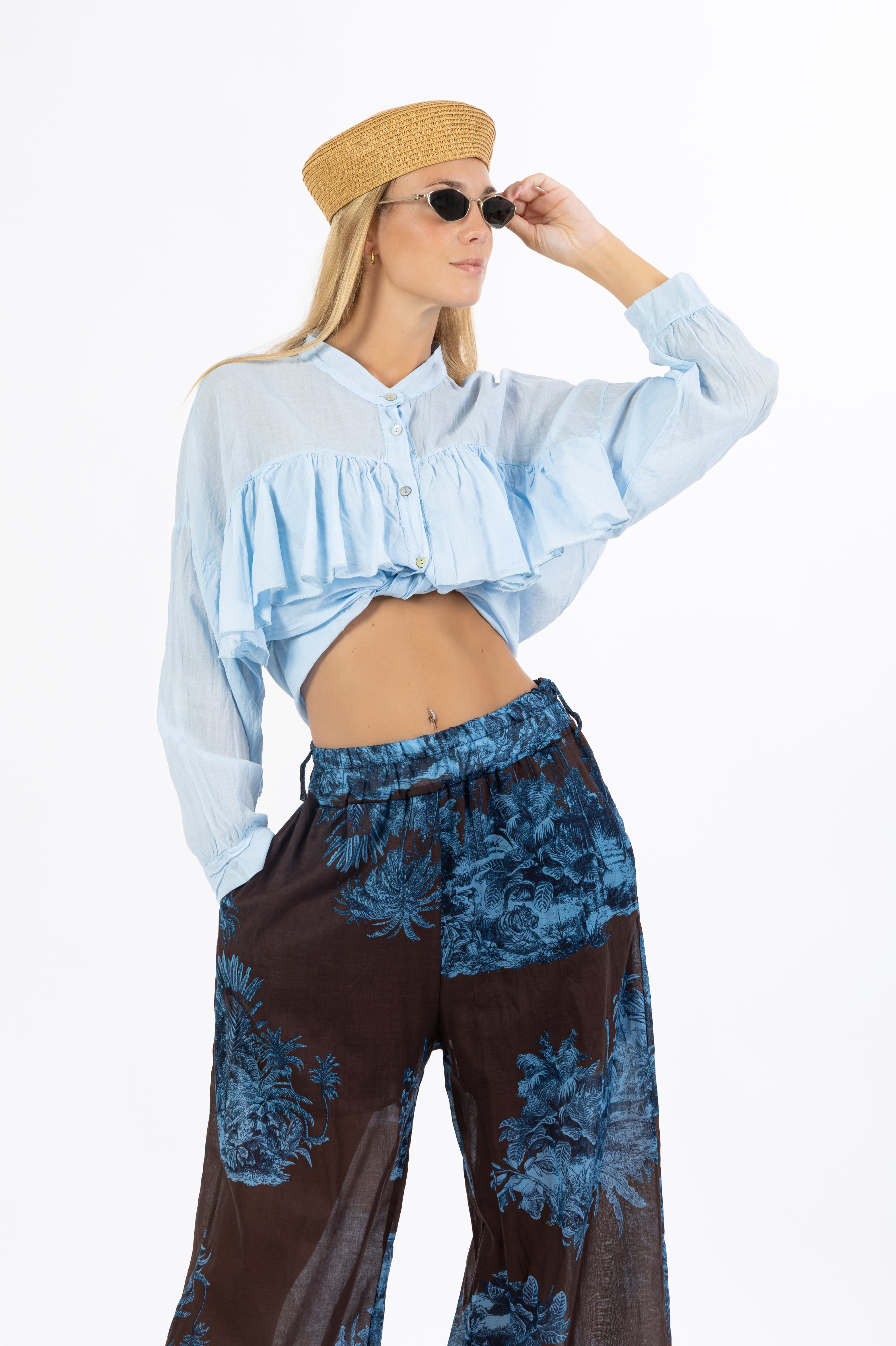 Camicia mussola balze