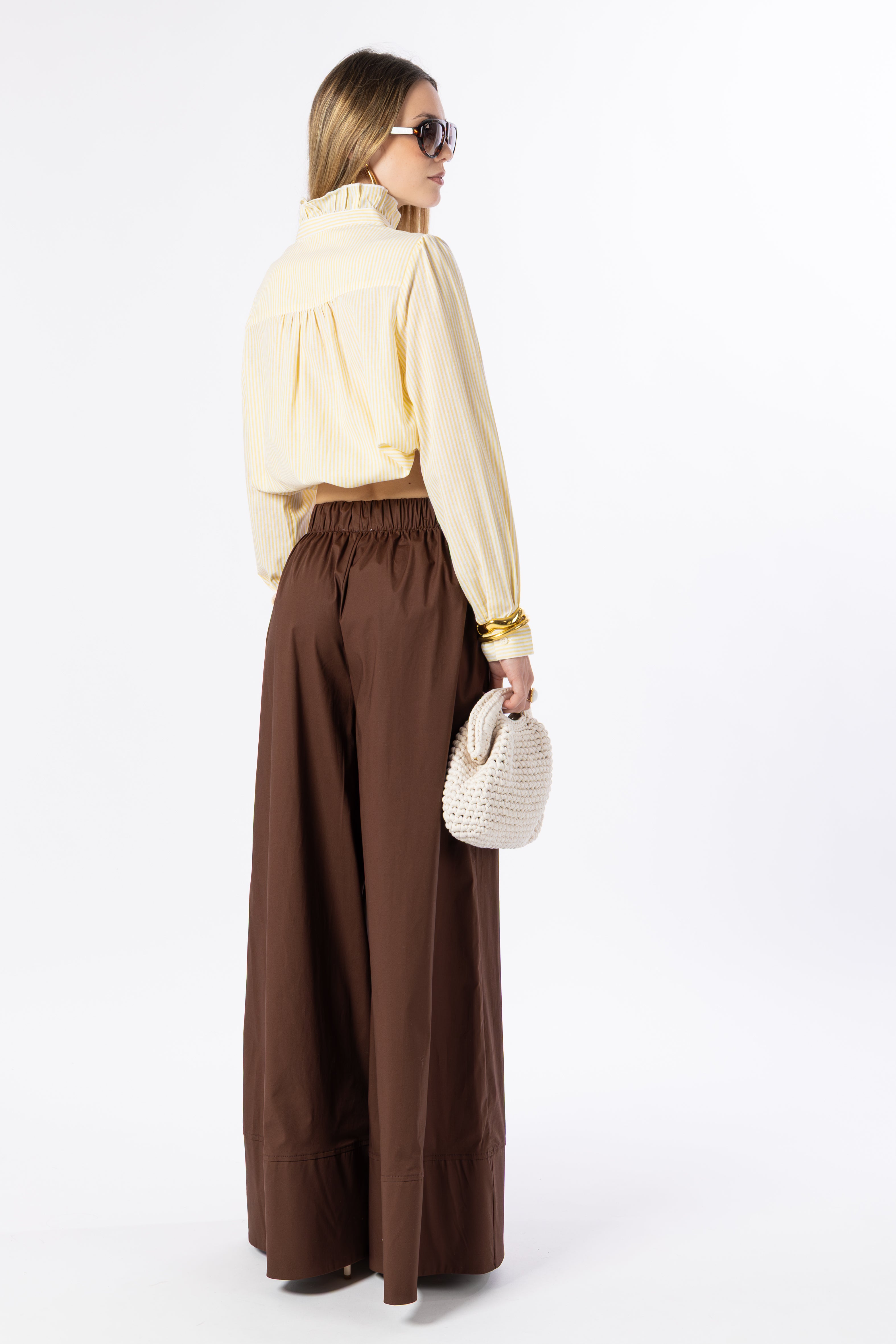 Camicia gessata gialla