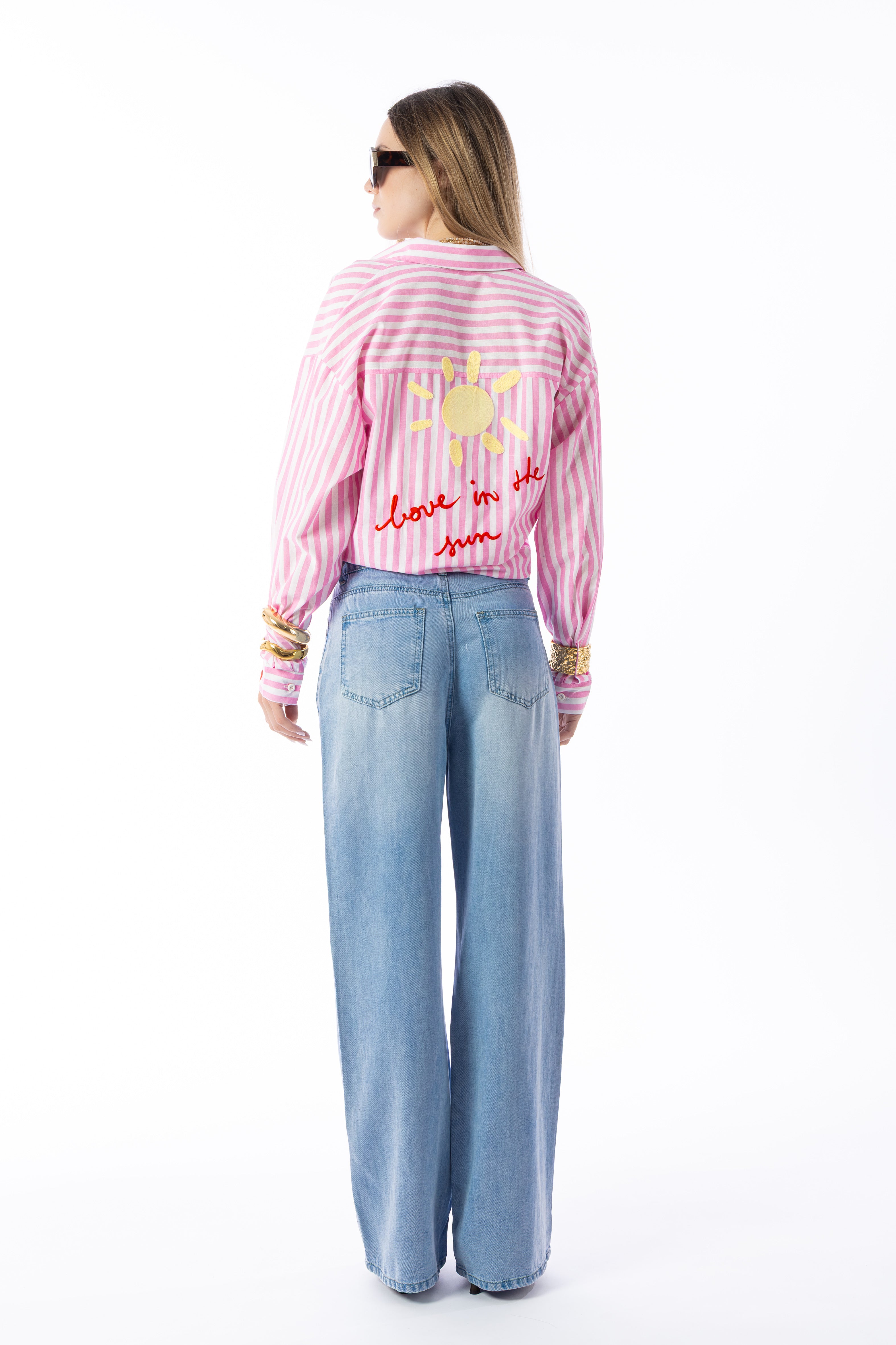Camicia love the sun rosa