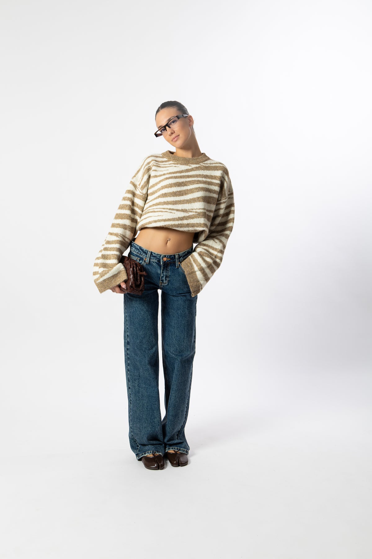 Jeans wide leg vita bassa