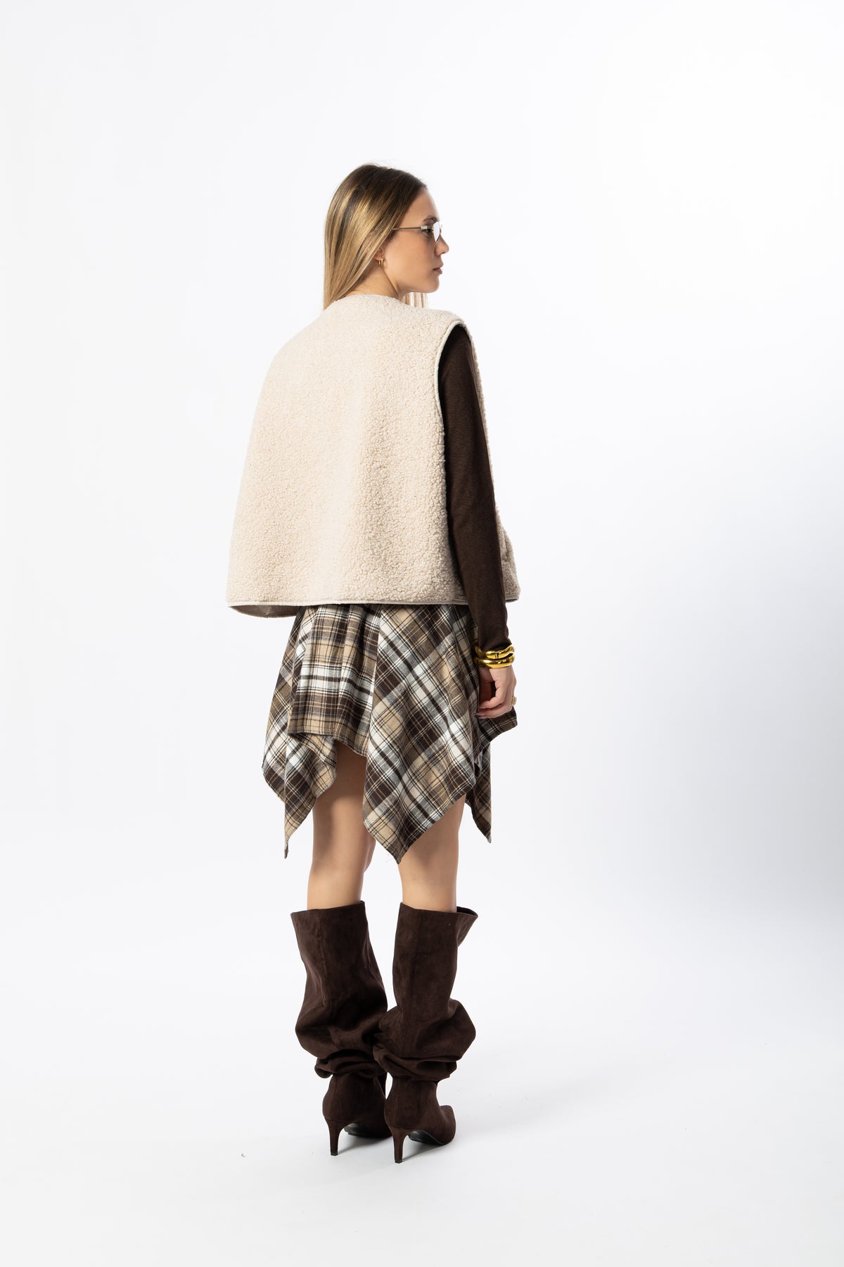 Gilet Teddy beige