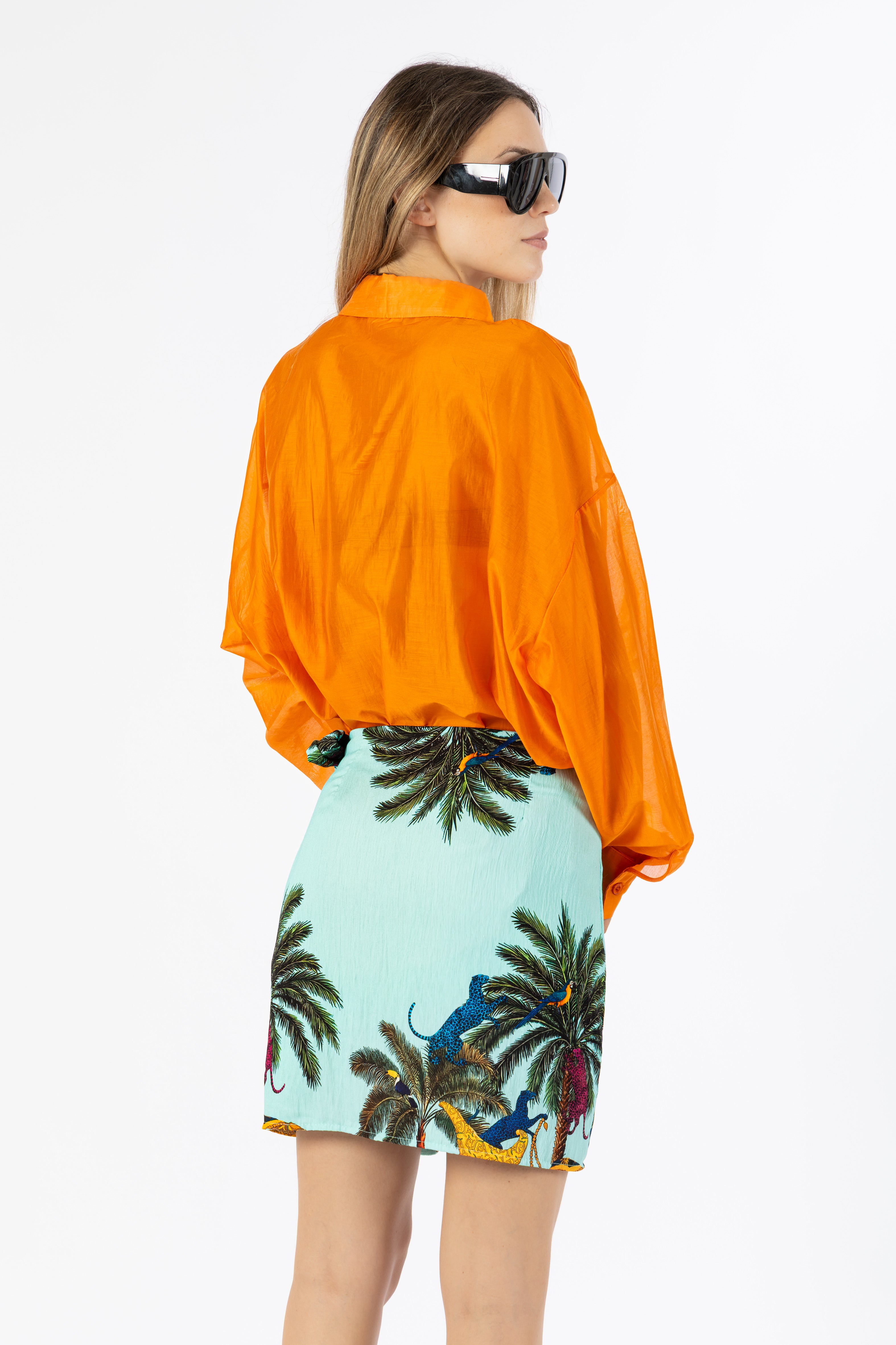 Camicia mussola arancione