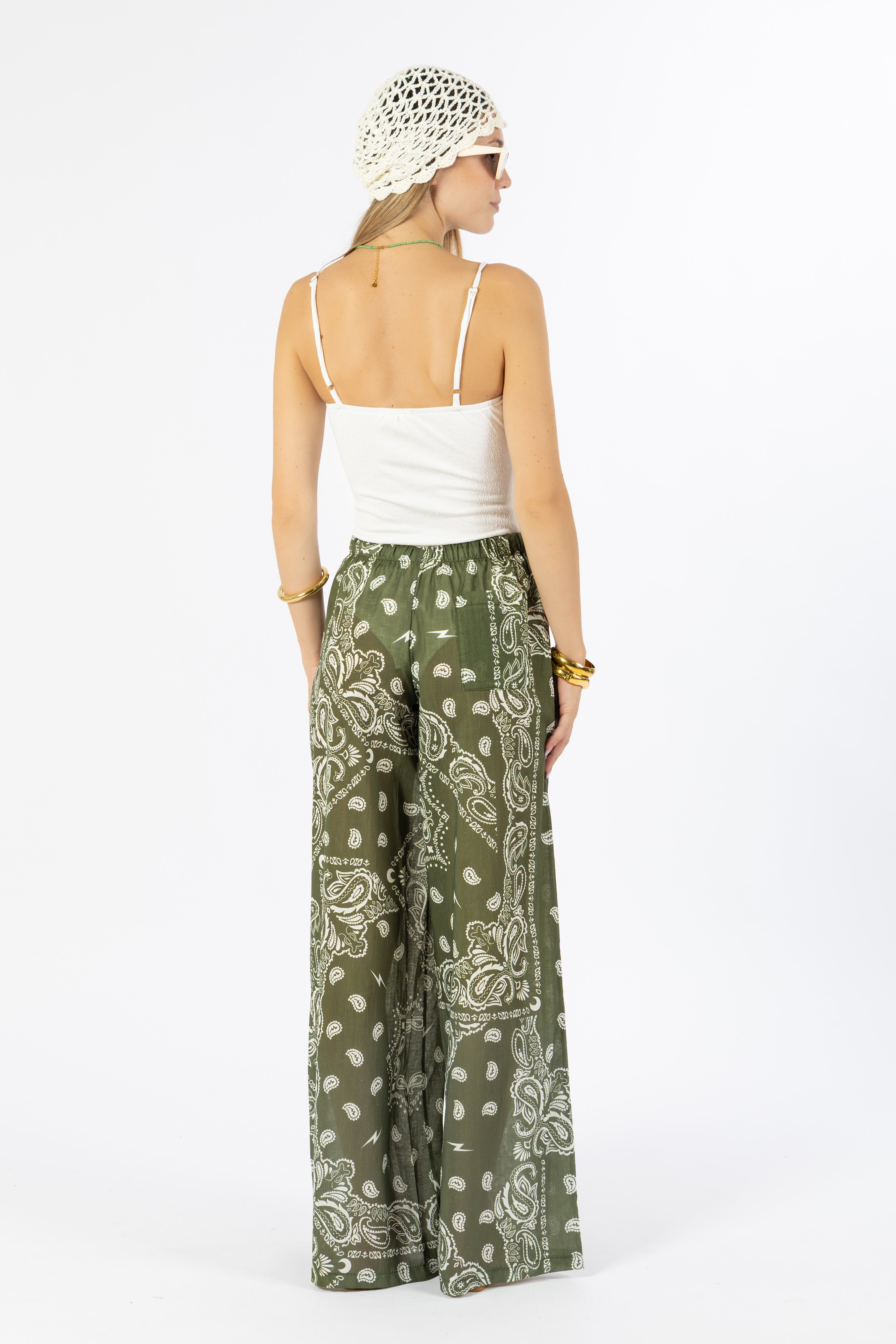 Pantalone bandana verde