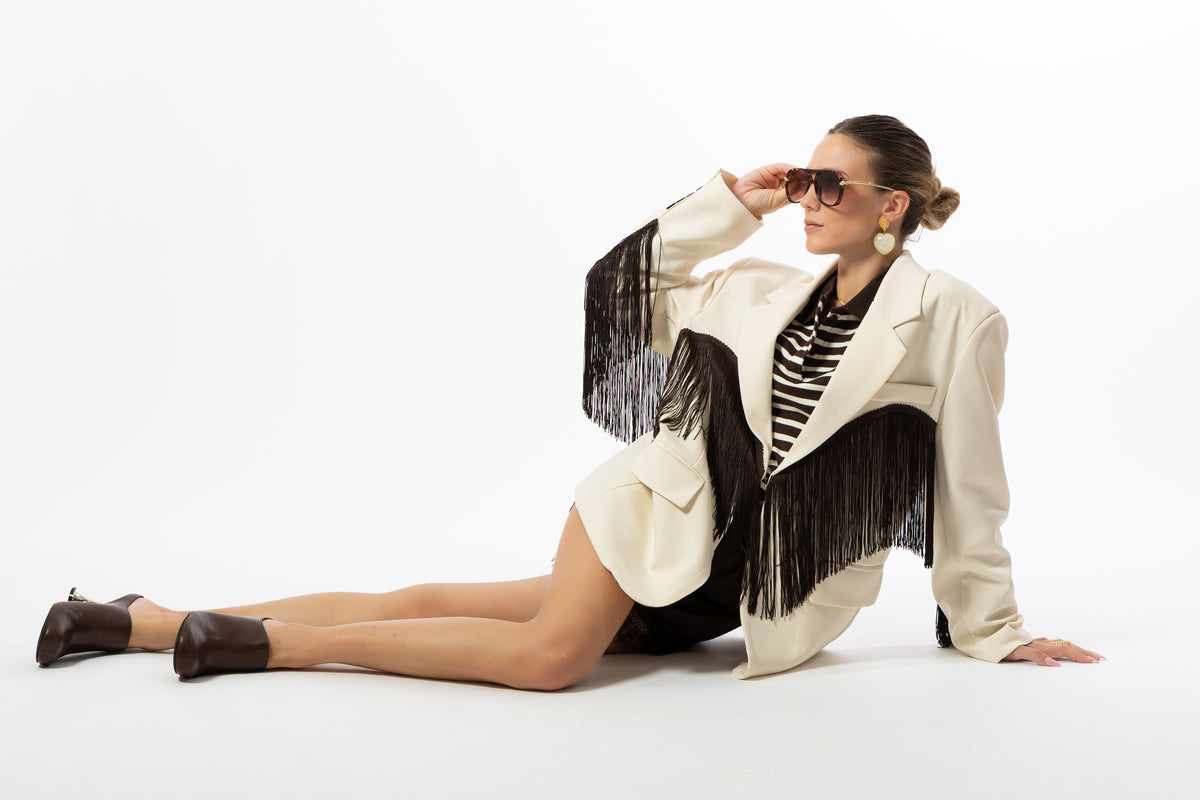 Blazer frange panna