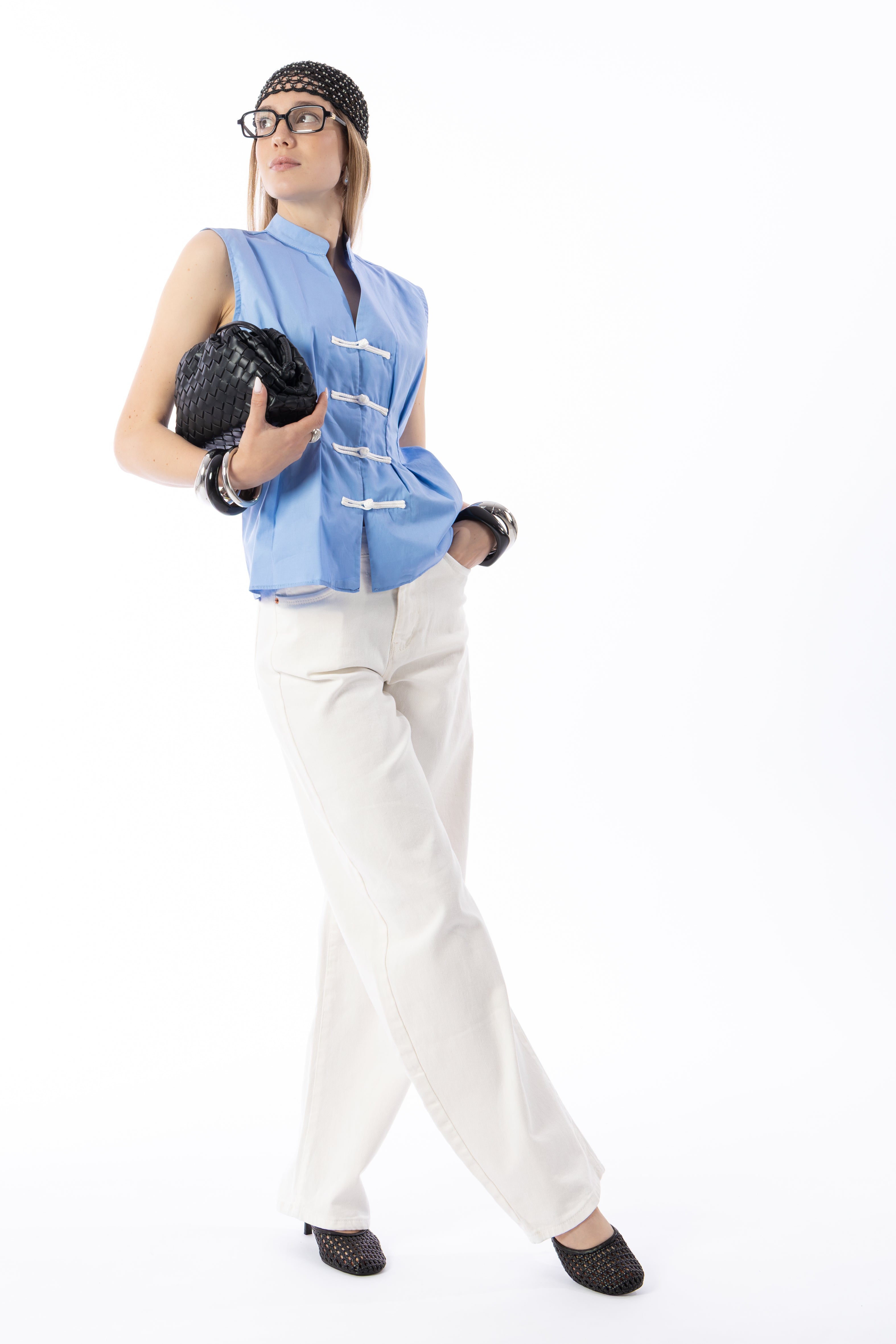 Camicia asian azzurra