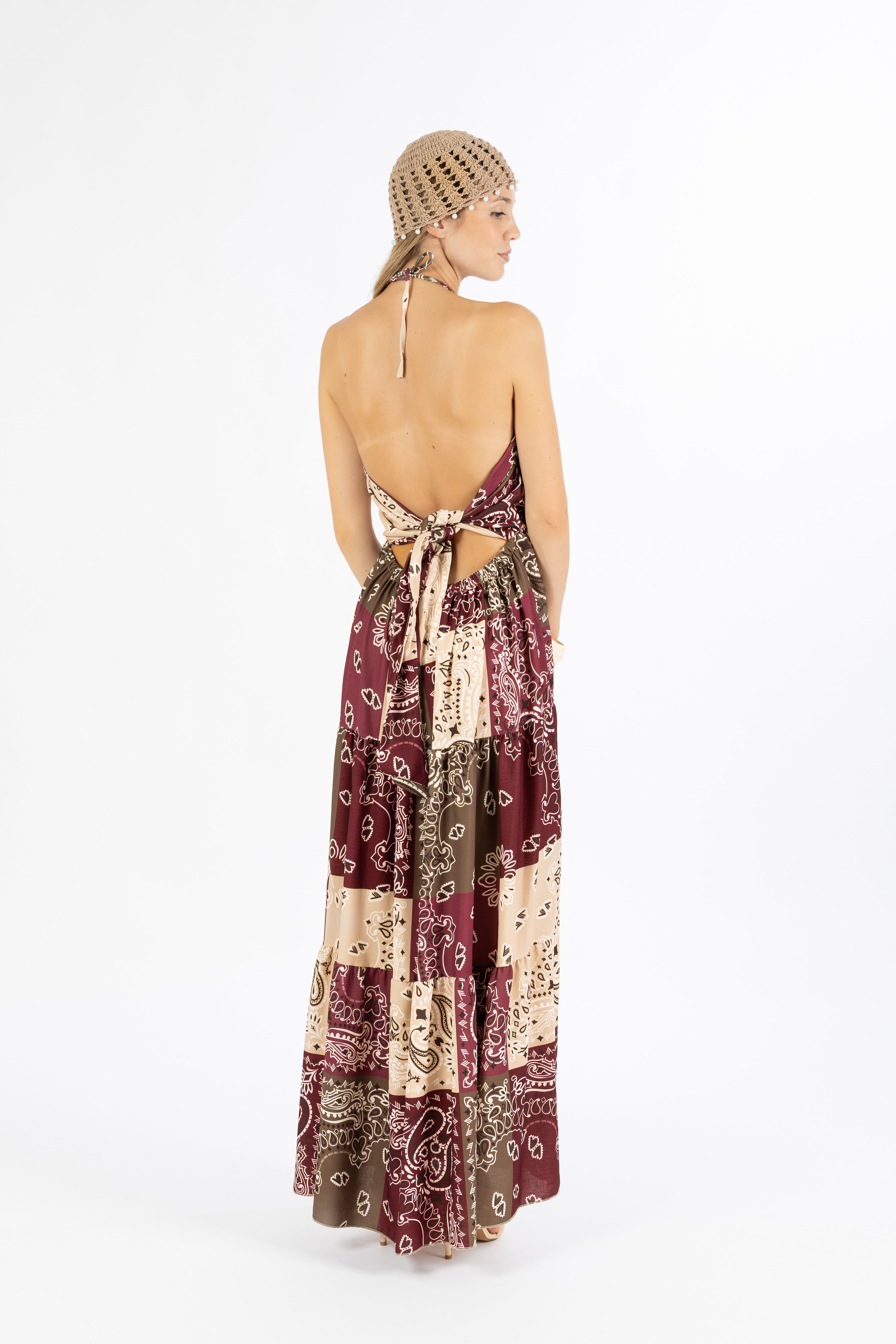 Abito bandana Bordeaux