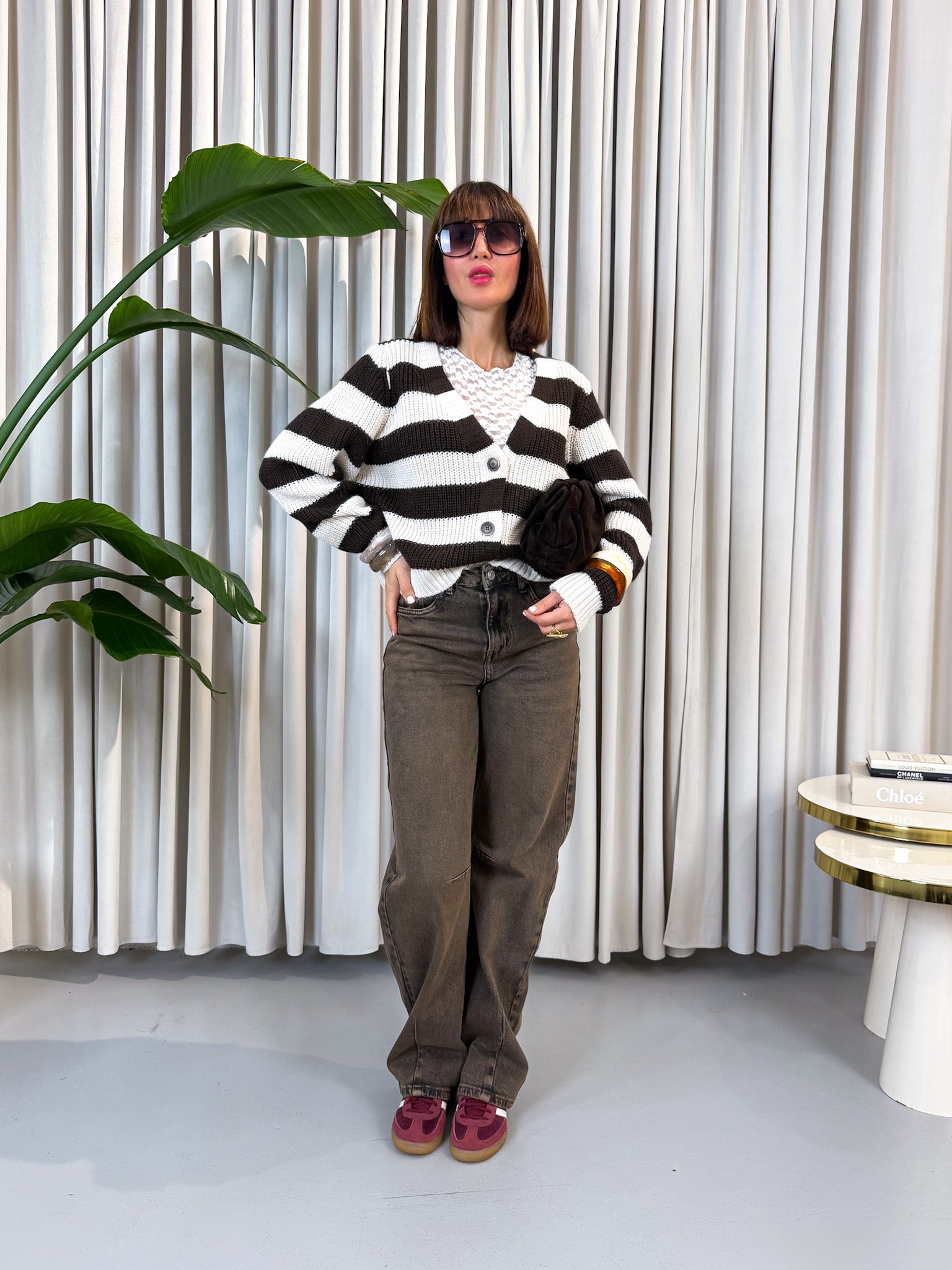 Jeans barrel caramel