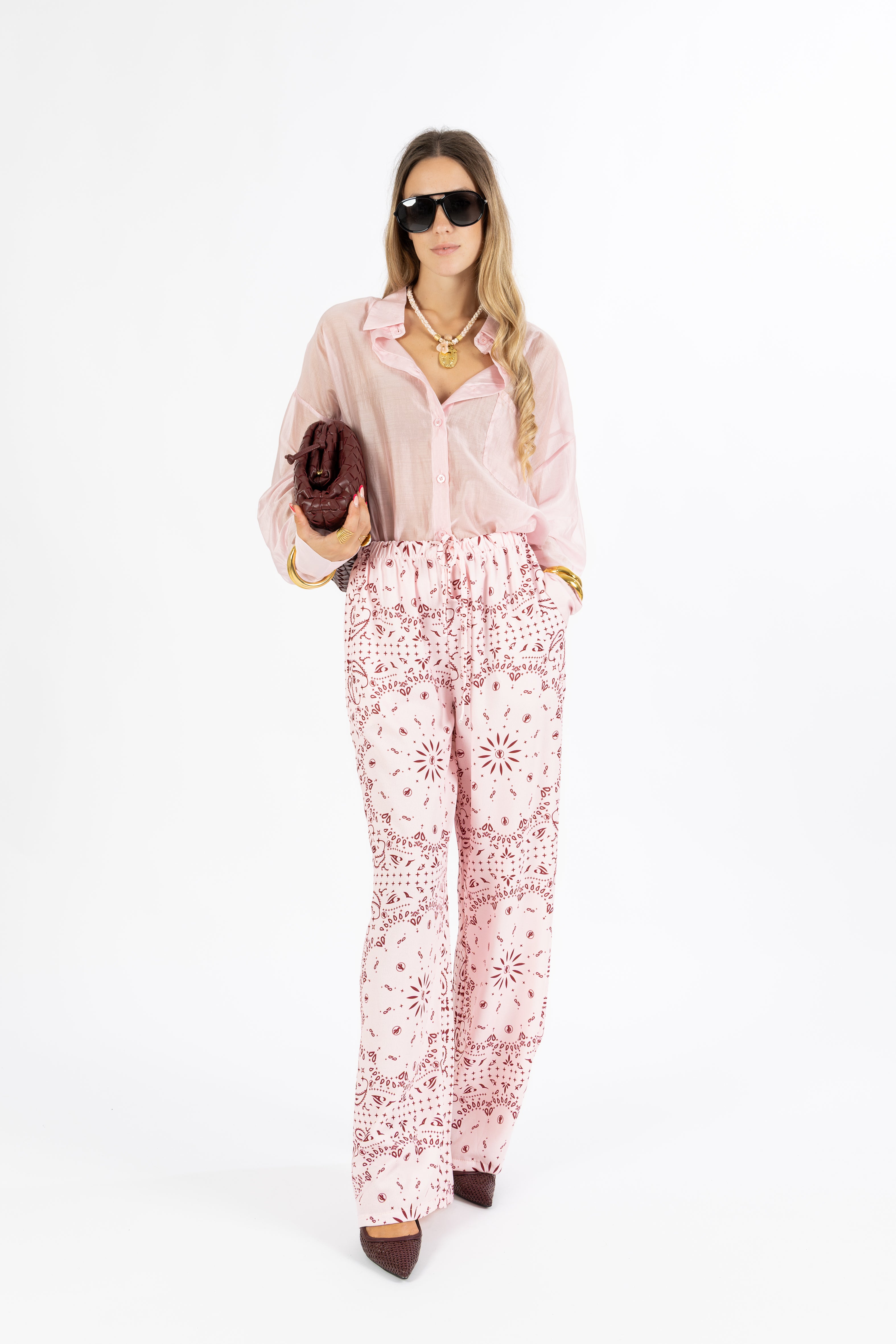 Camicia mussola rosa