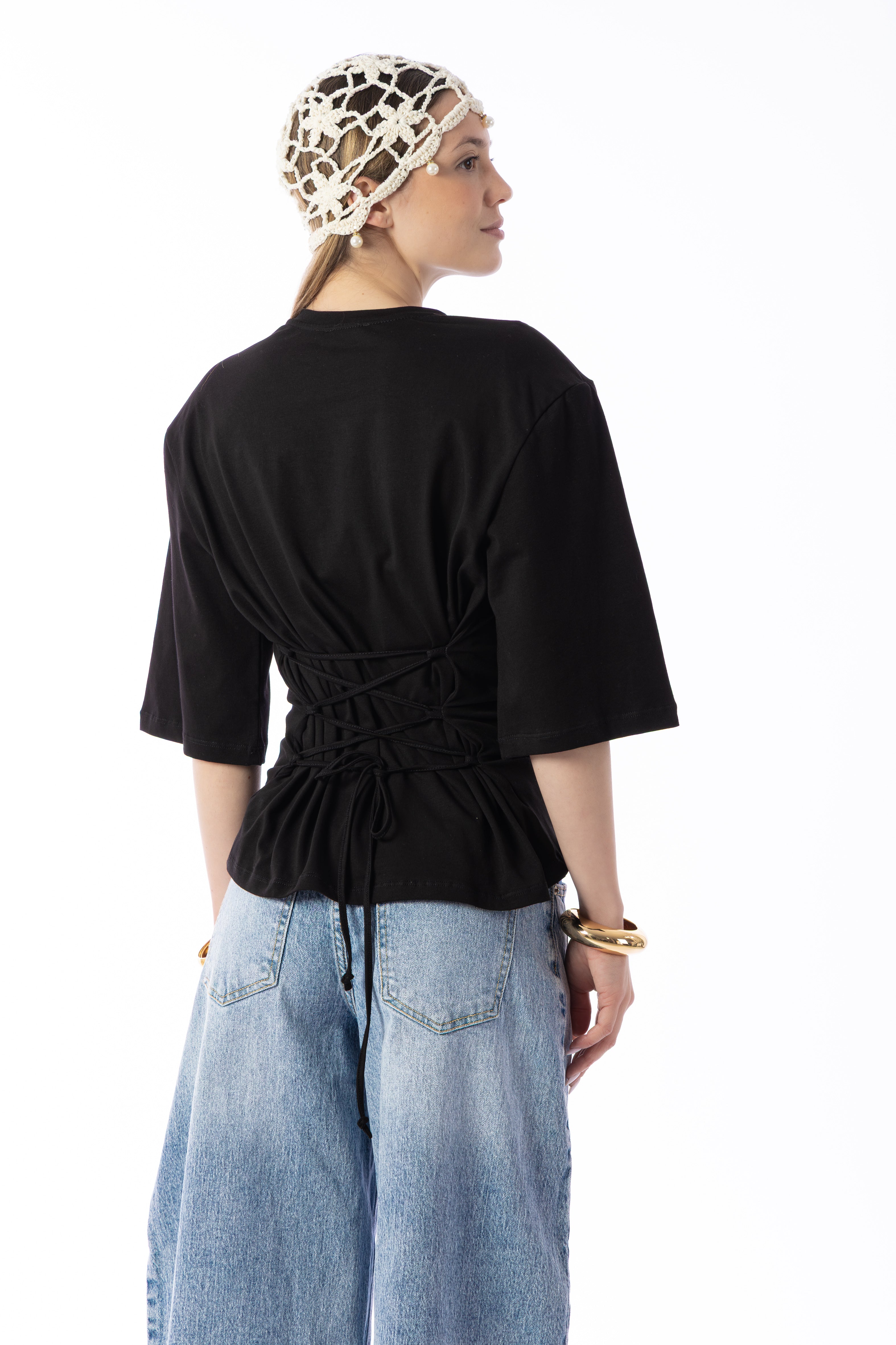T-shirt corpetto nero