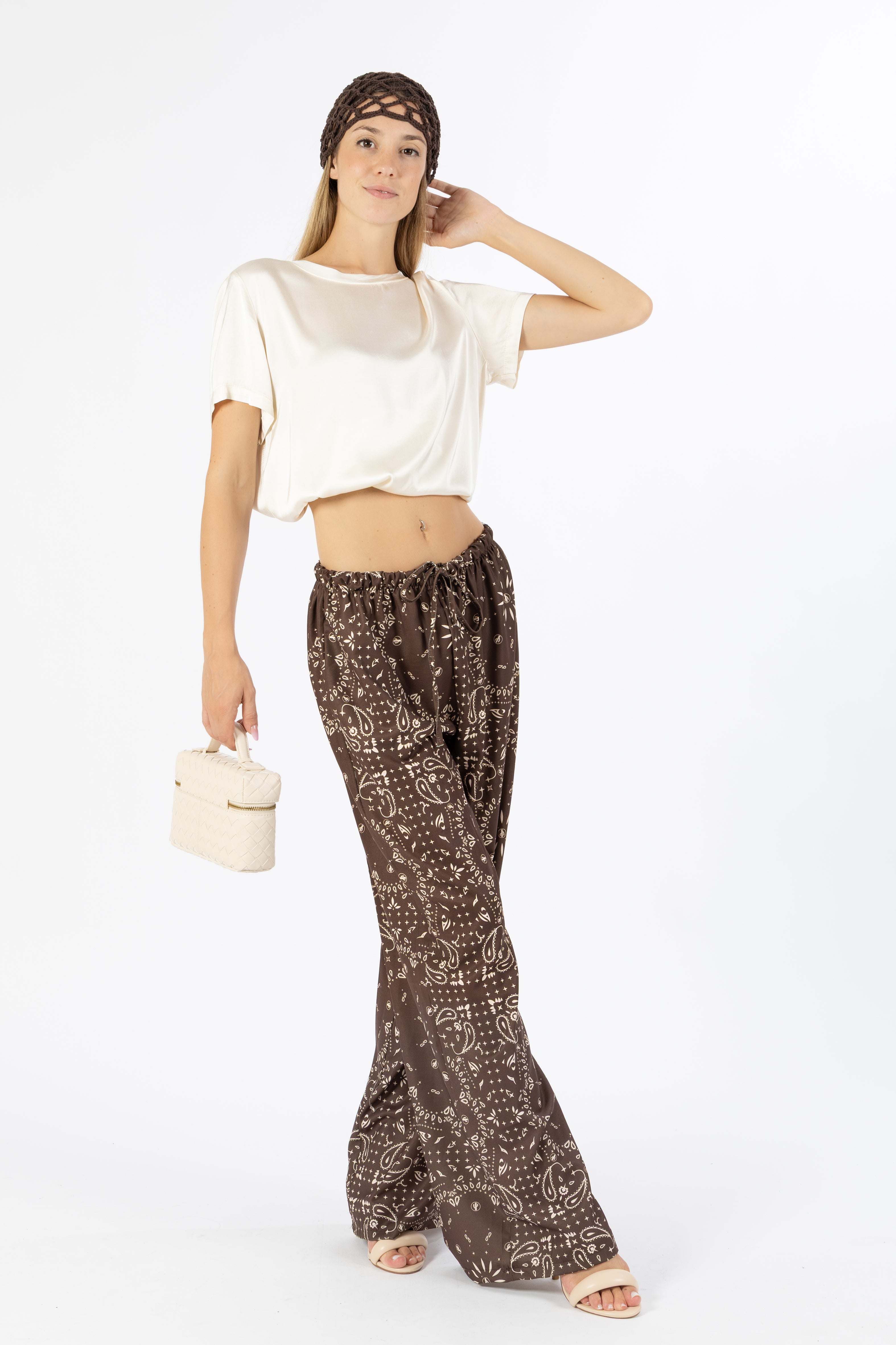 Pantalone bandana marrone