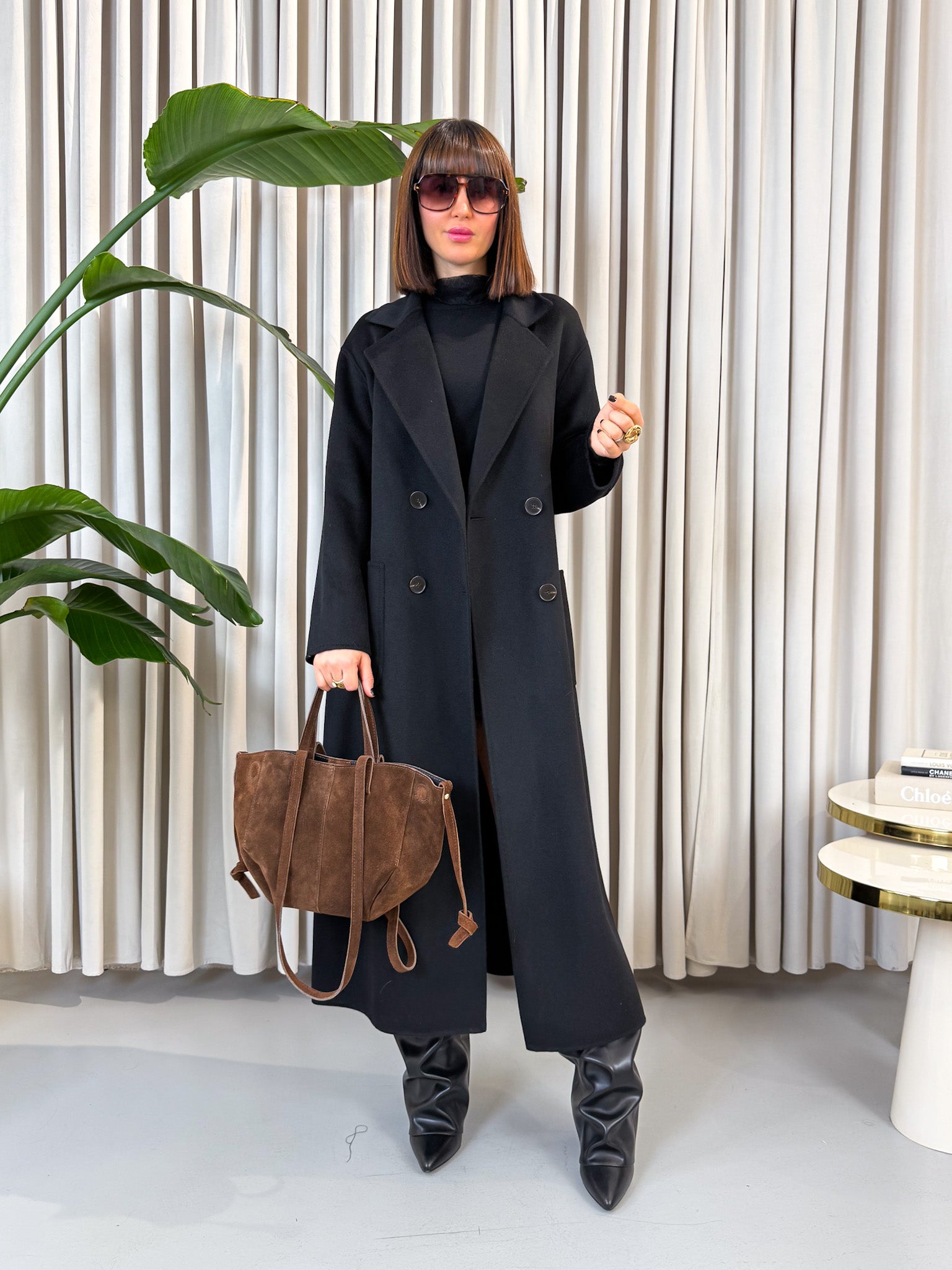 Cappotto lungo di lana