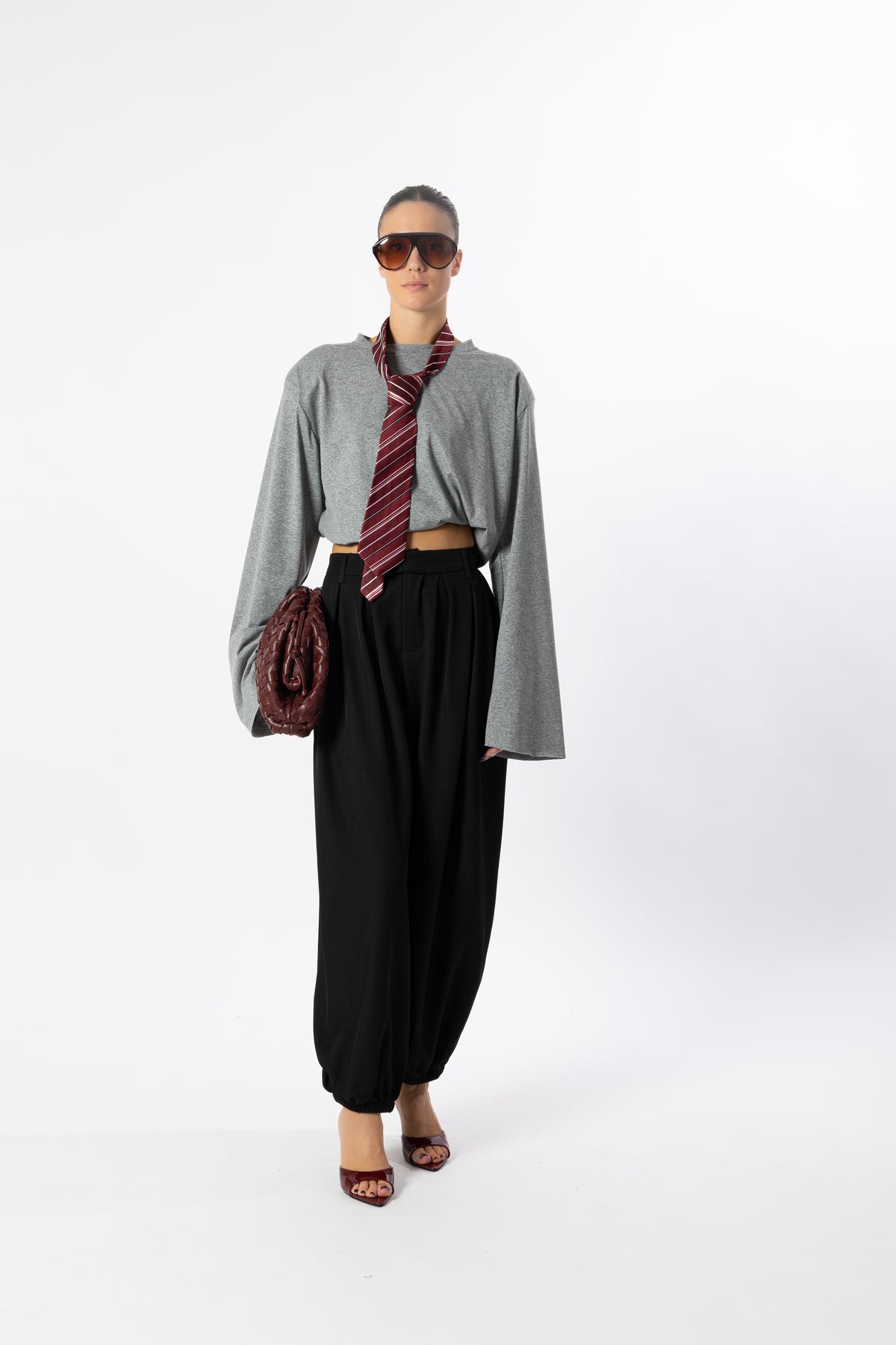 Pantalone balloon nero
