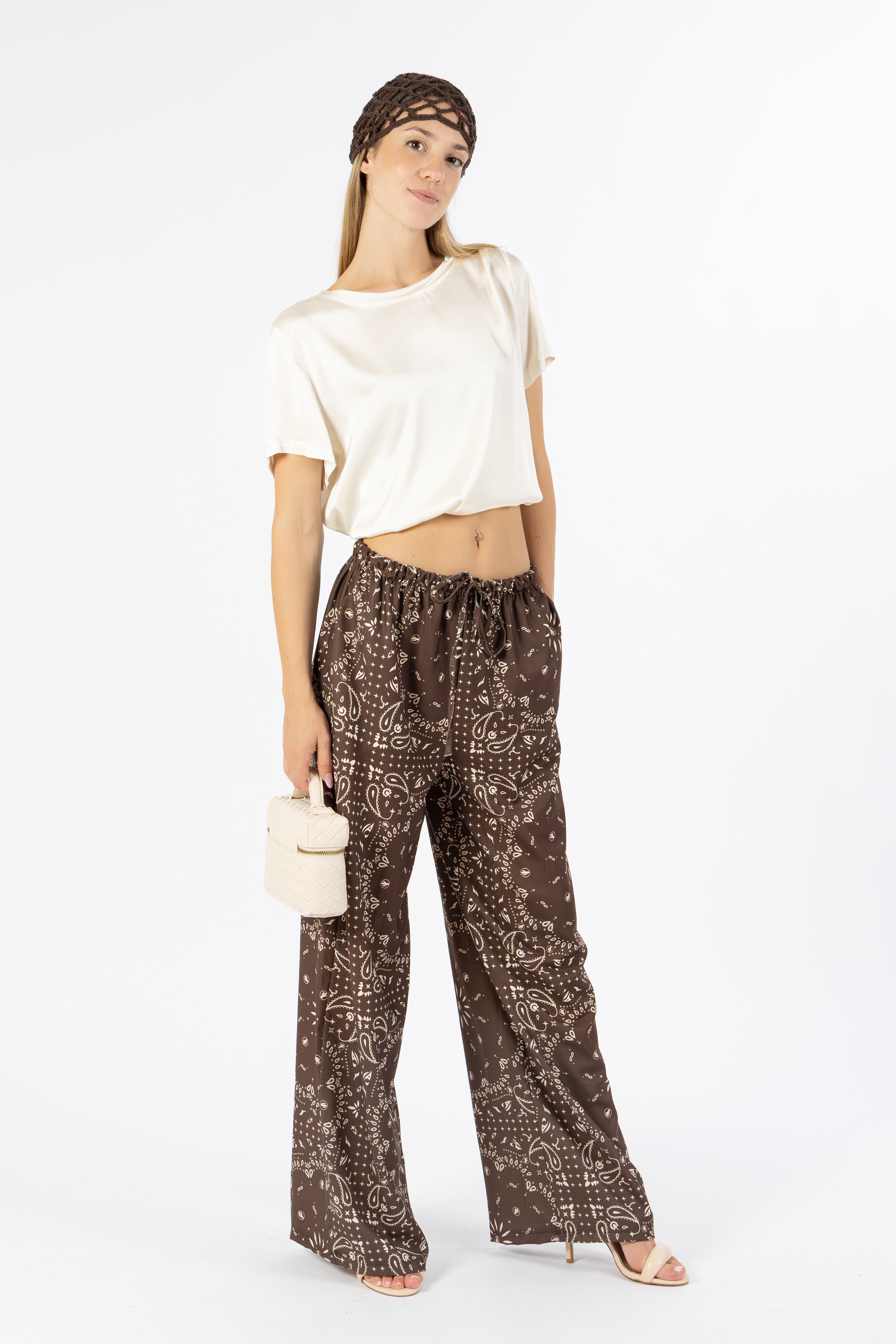 Pantalone bandana marrone
