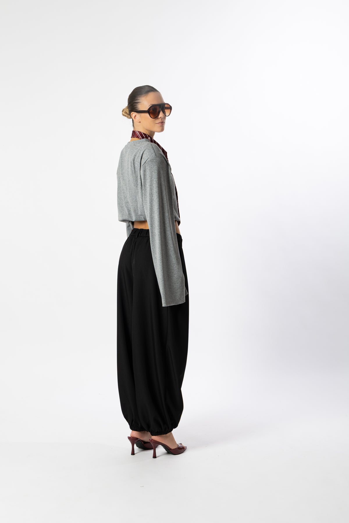Pantalone balloon nero