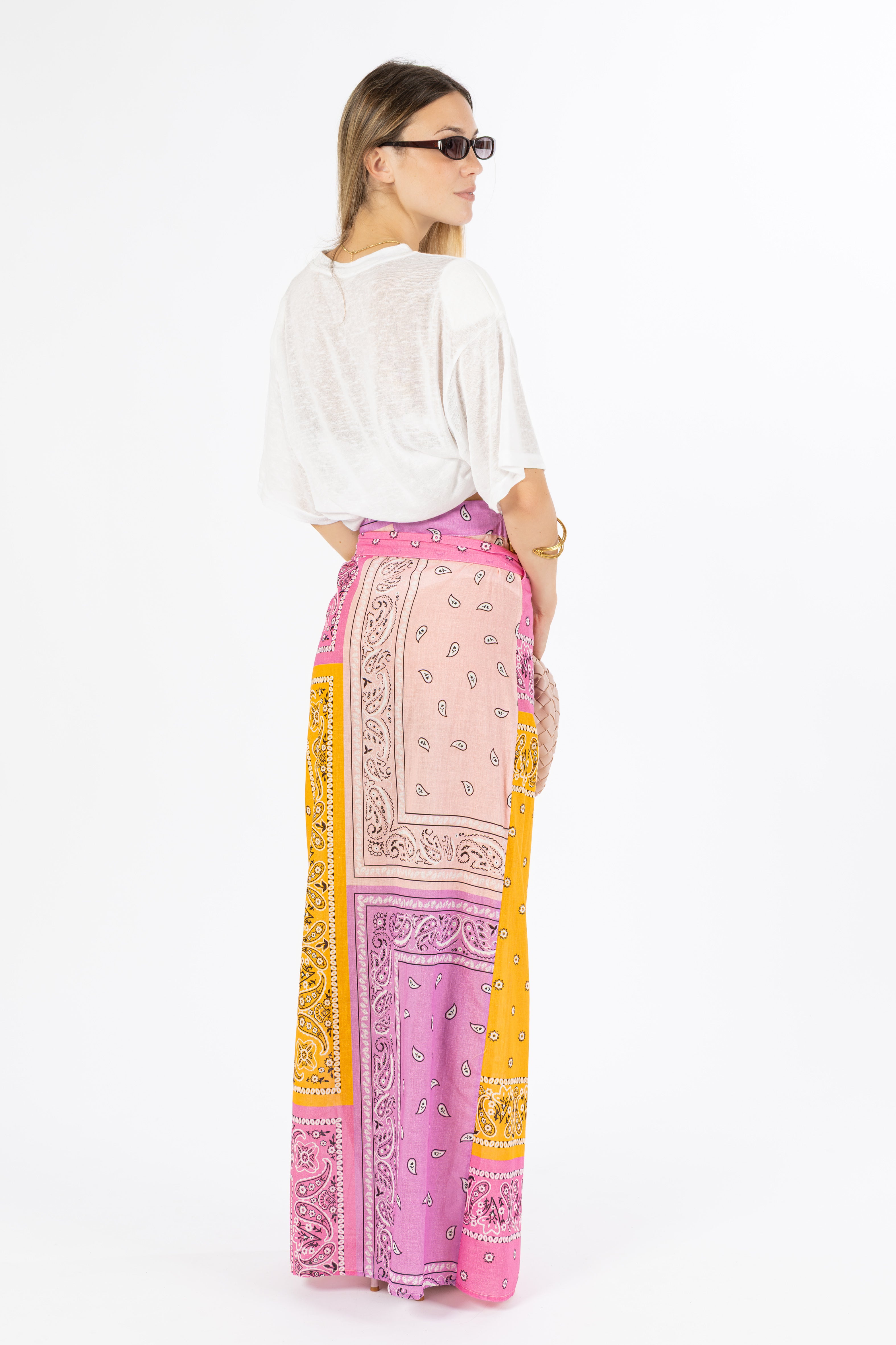 Pareo bandana rosa/arancione