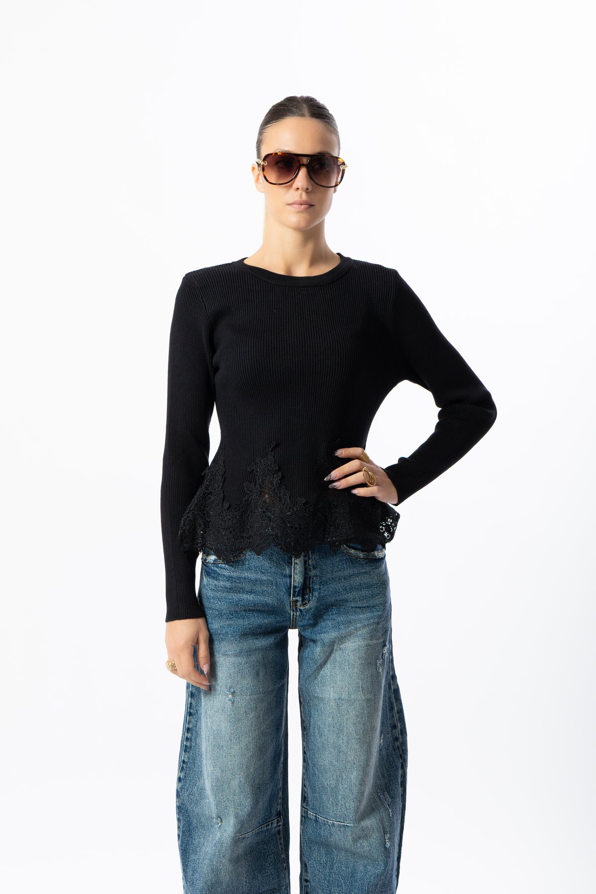 Pullover pizzo