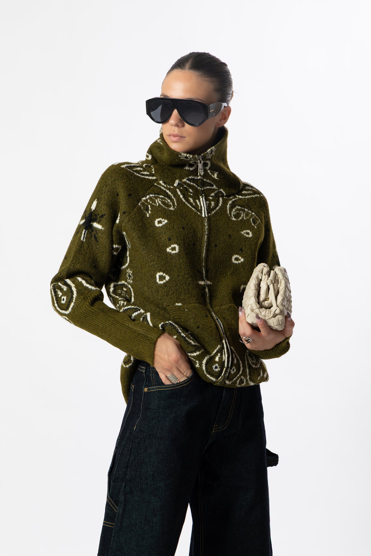 Maglione bandana verde militare