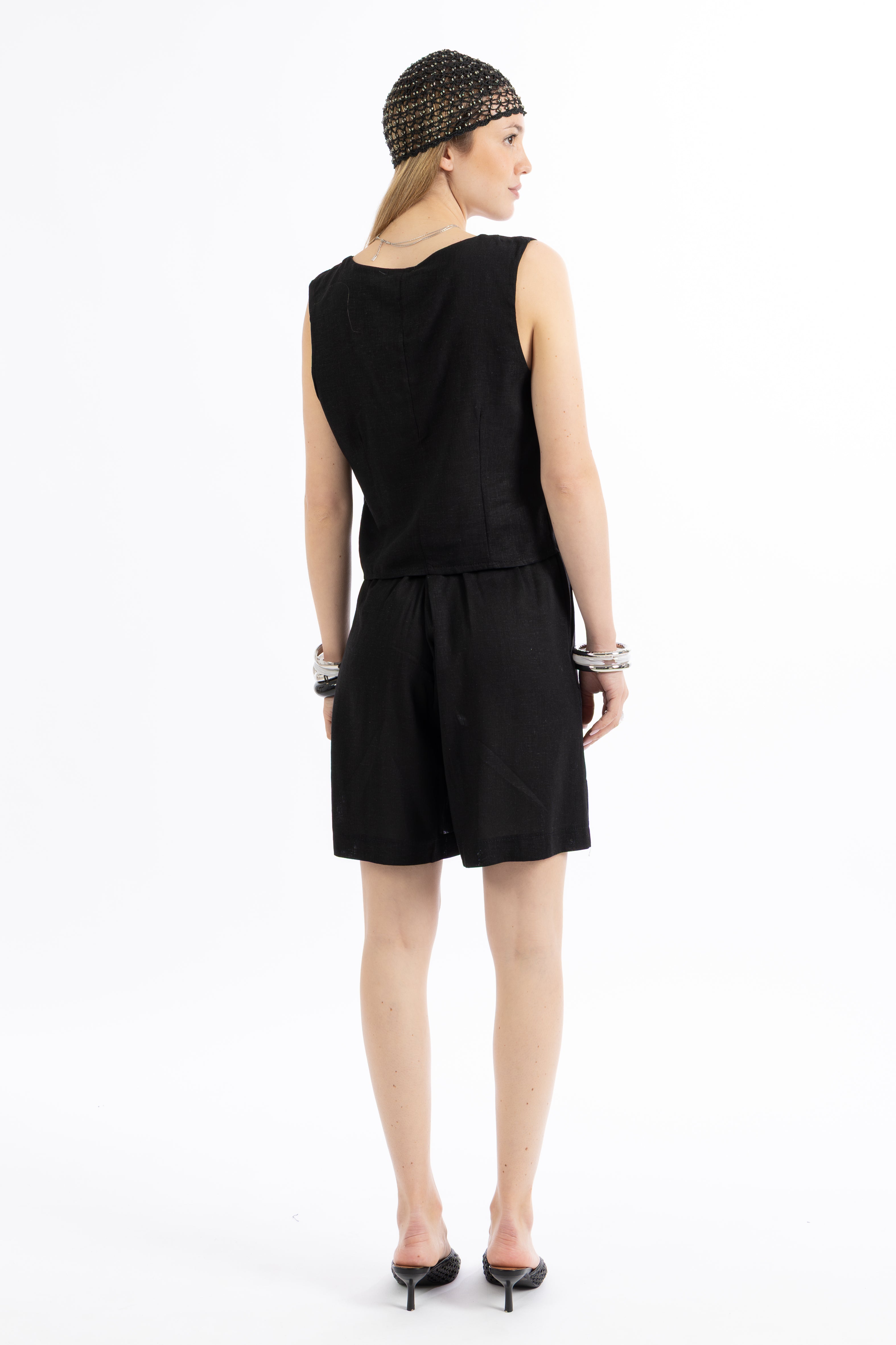 Coordinato bermuda nero