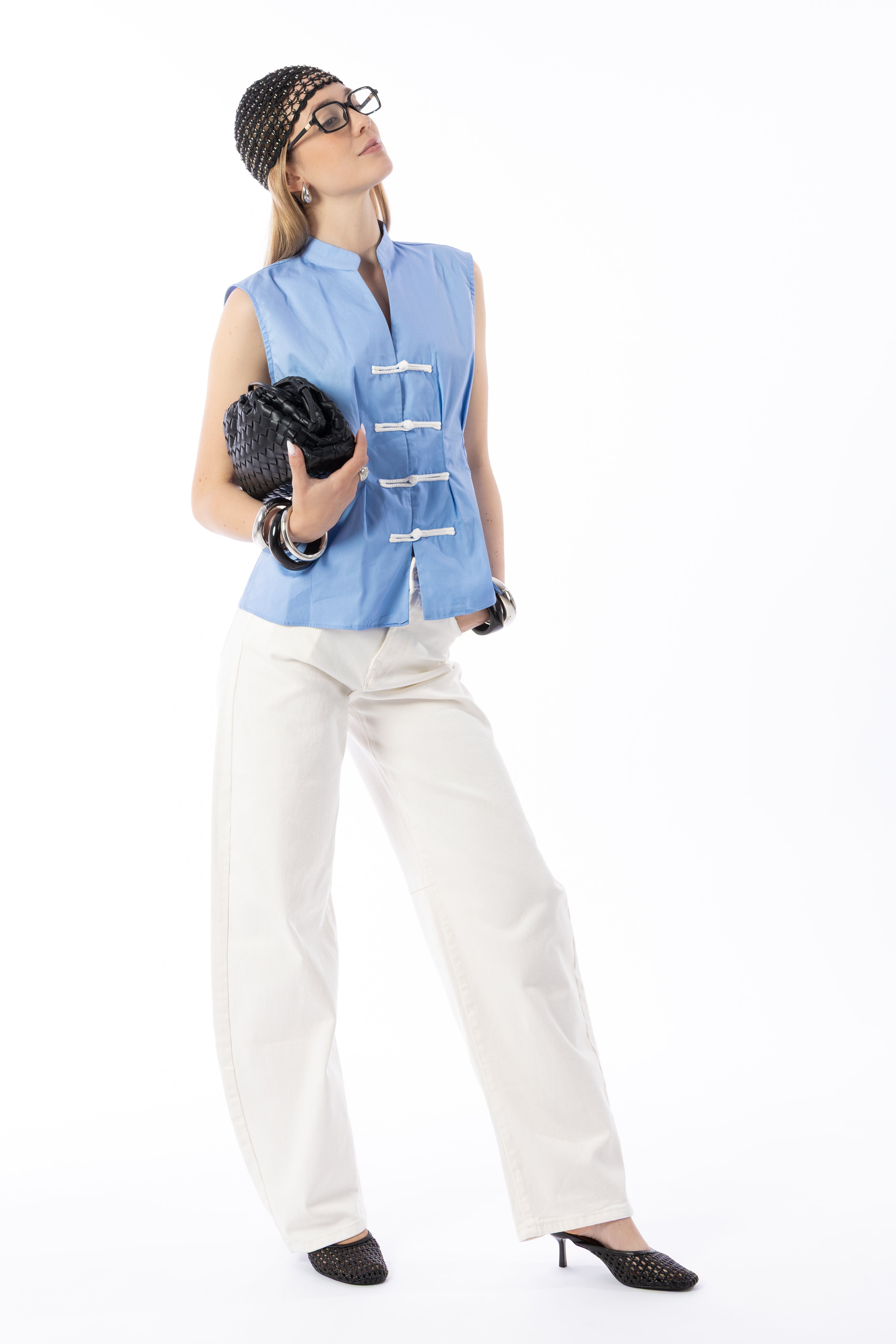 Camicia asian azzurra