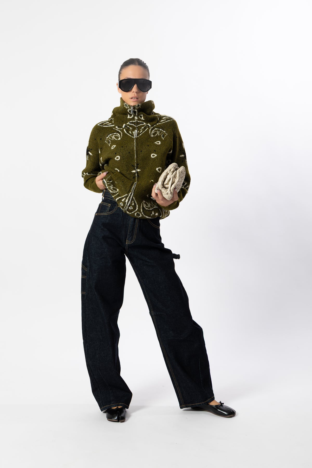 Maglione bandana verde militare