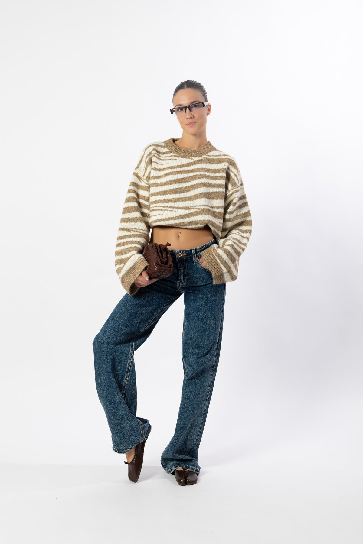 Jeans wide leg vita bassa