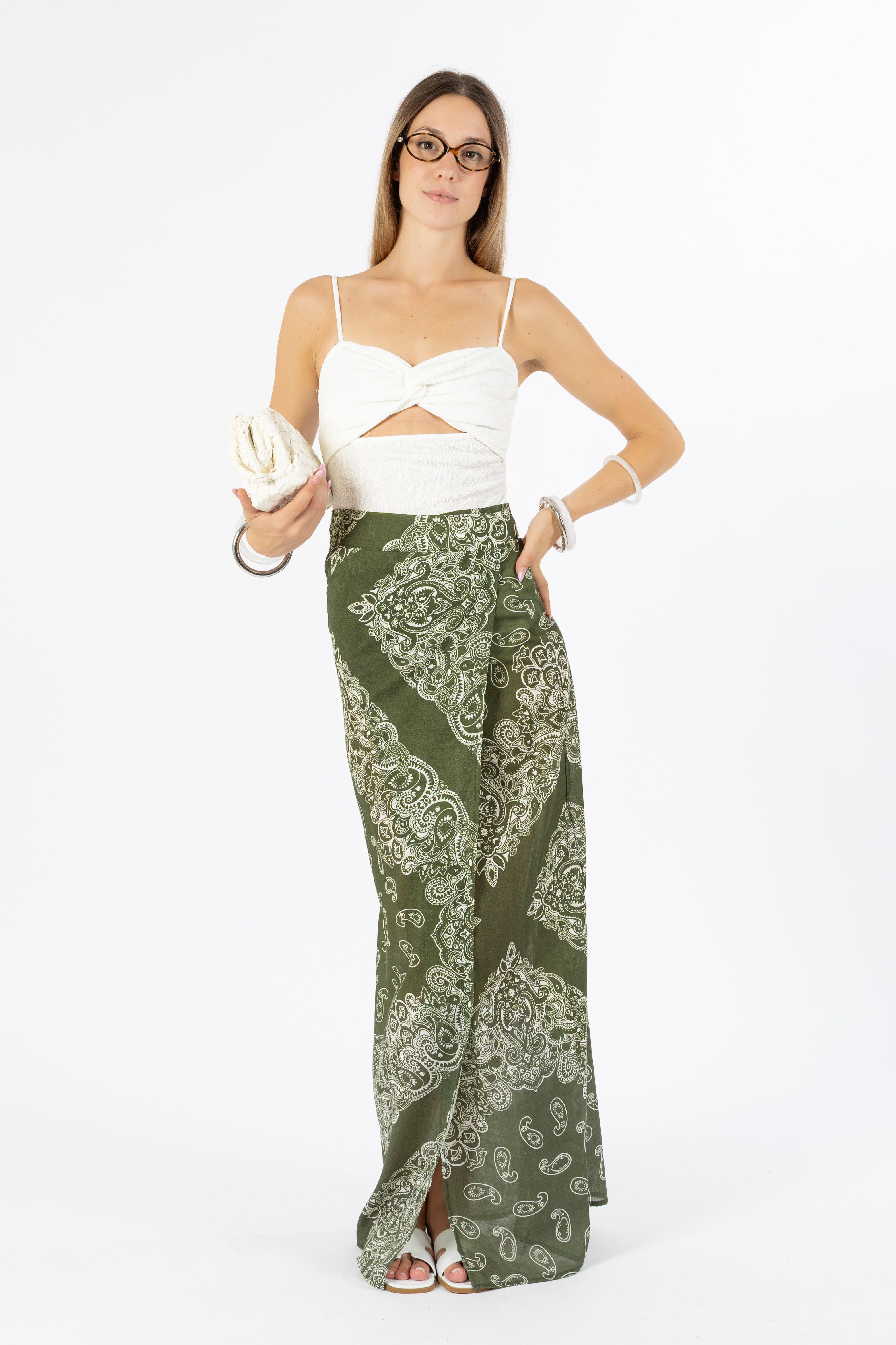 Gonna pareo bandana verde