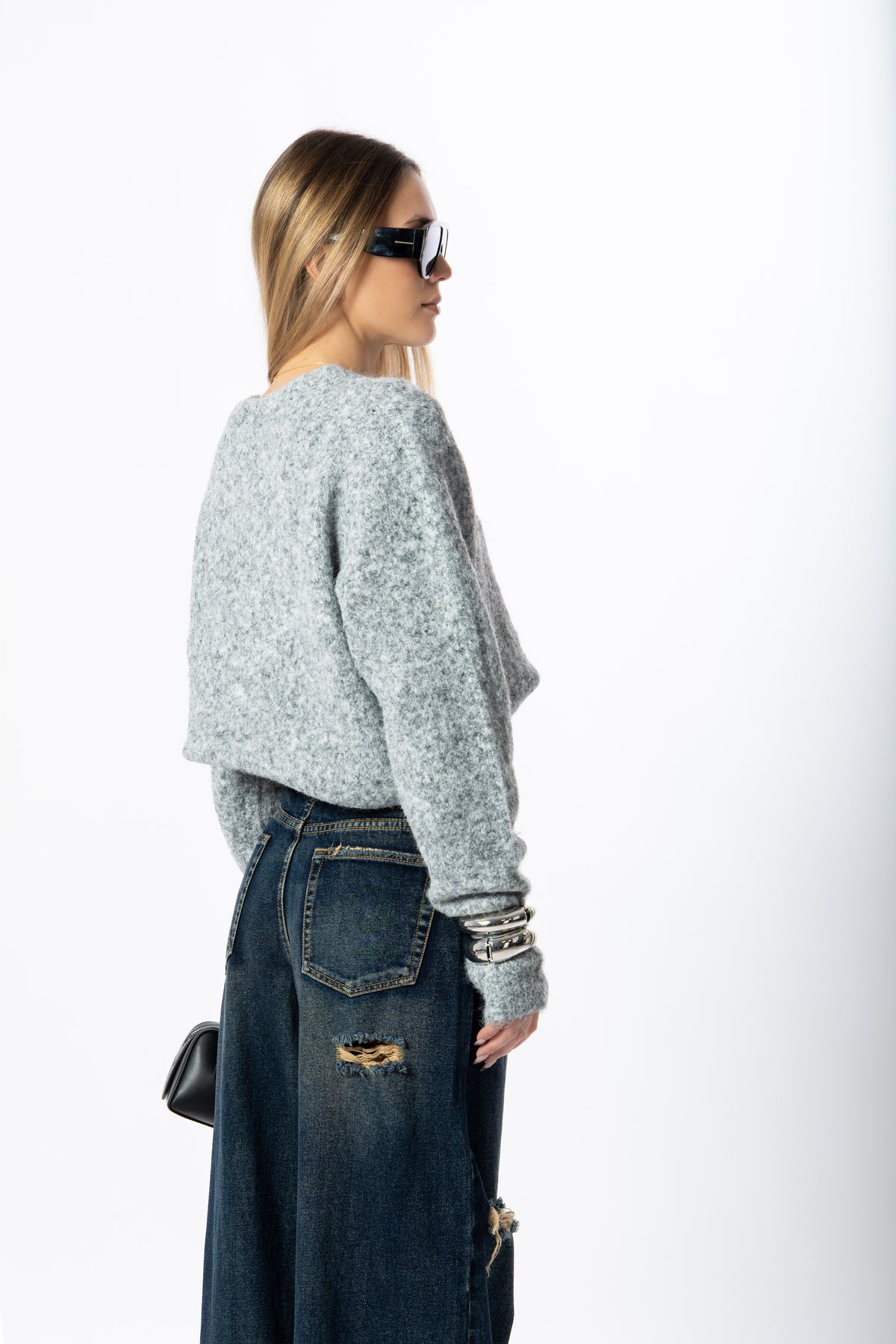 Pullover alpaca grigio