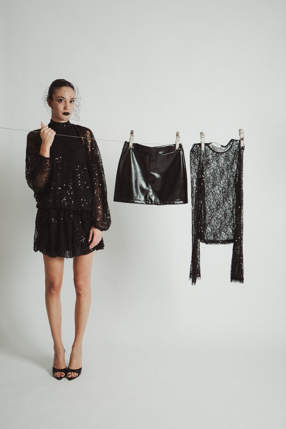 Abito corto paillettes