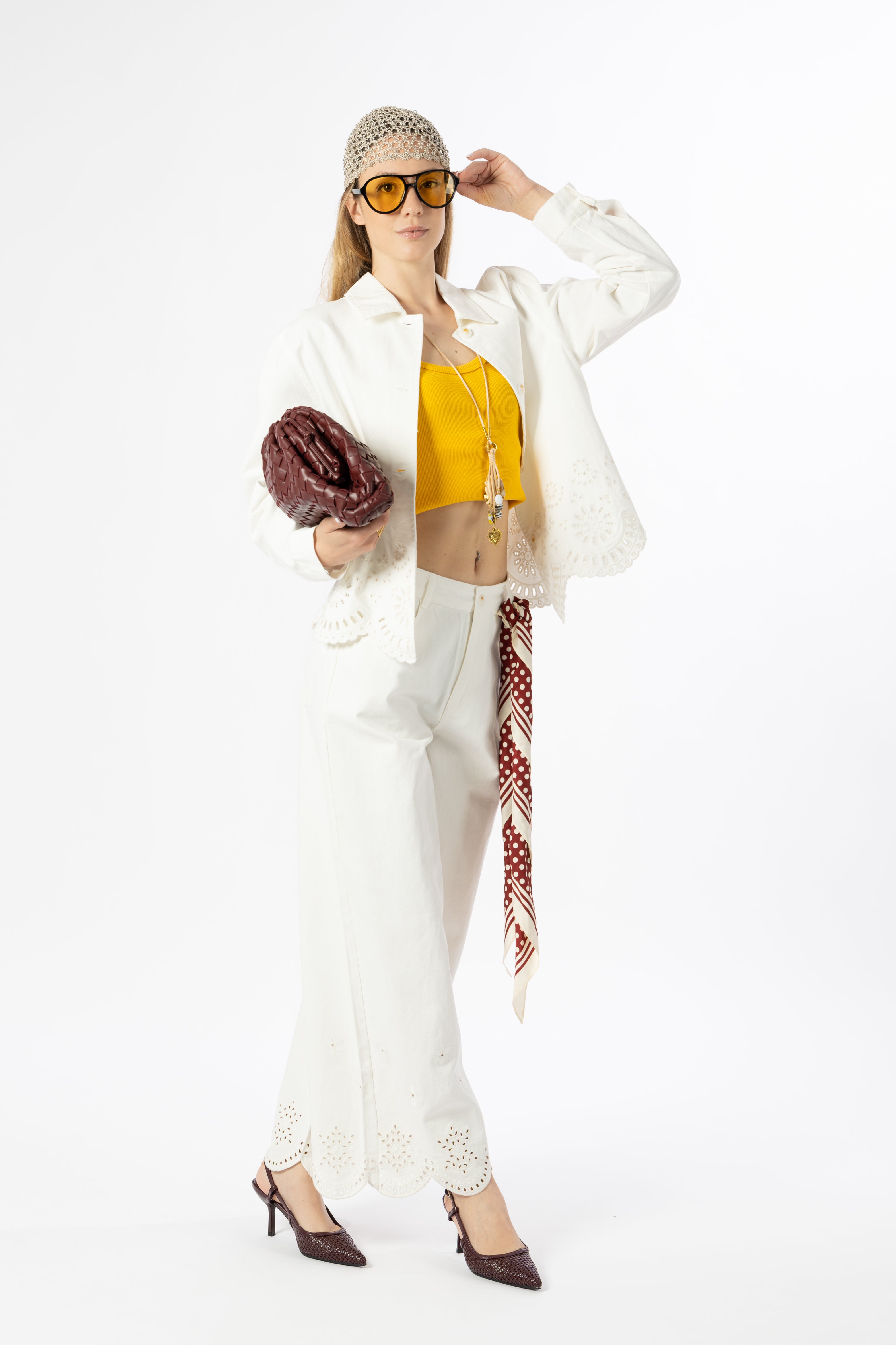 Pantalone ricami