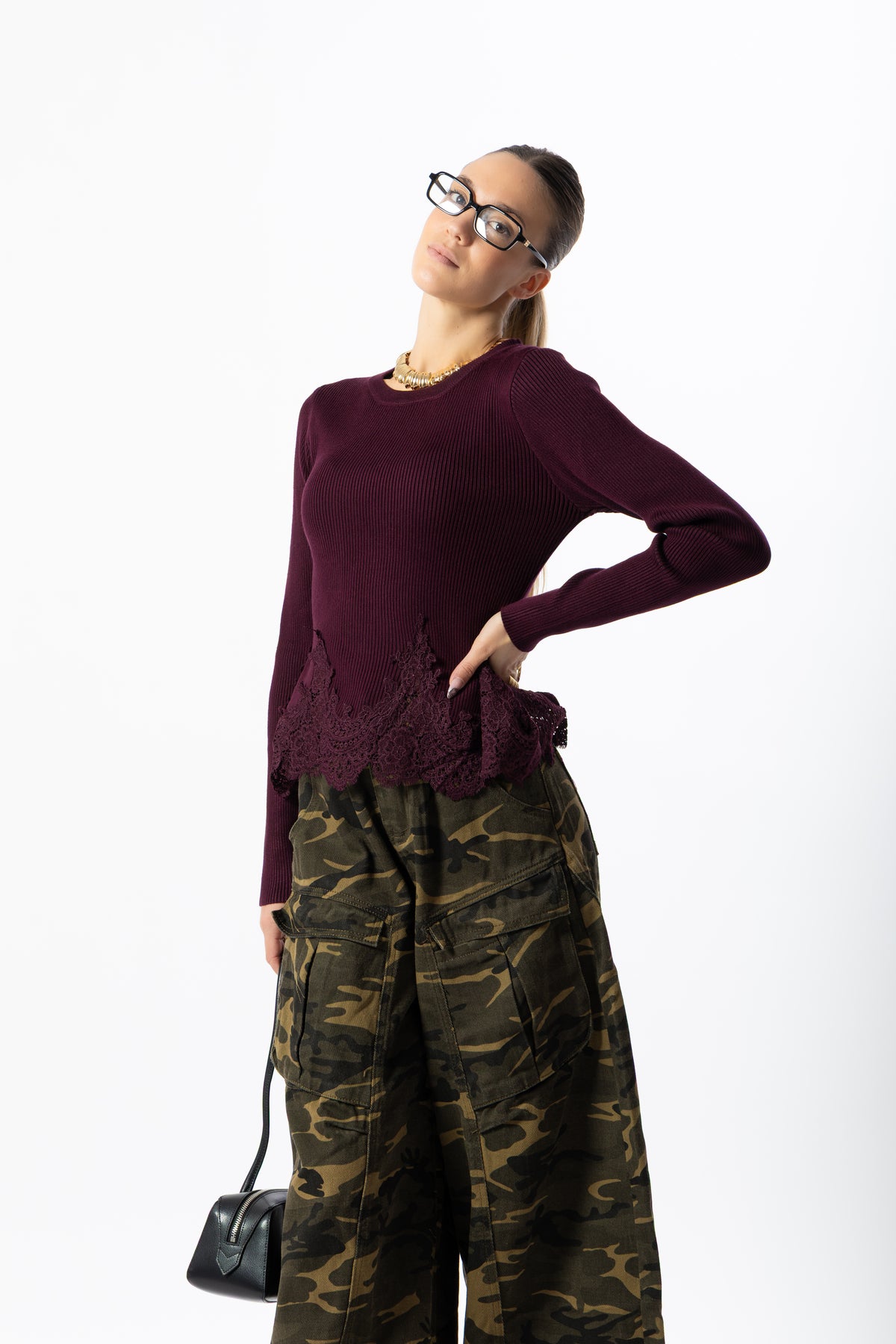Pullover pizzo