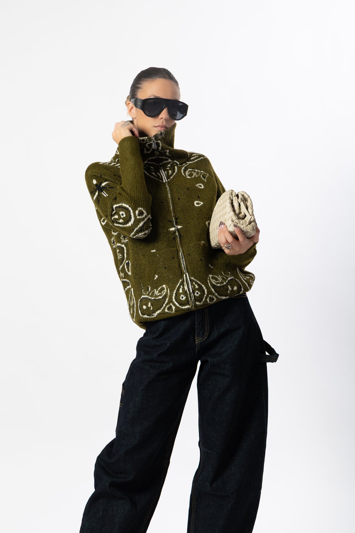 Maglione bandana verde militare