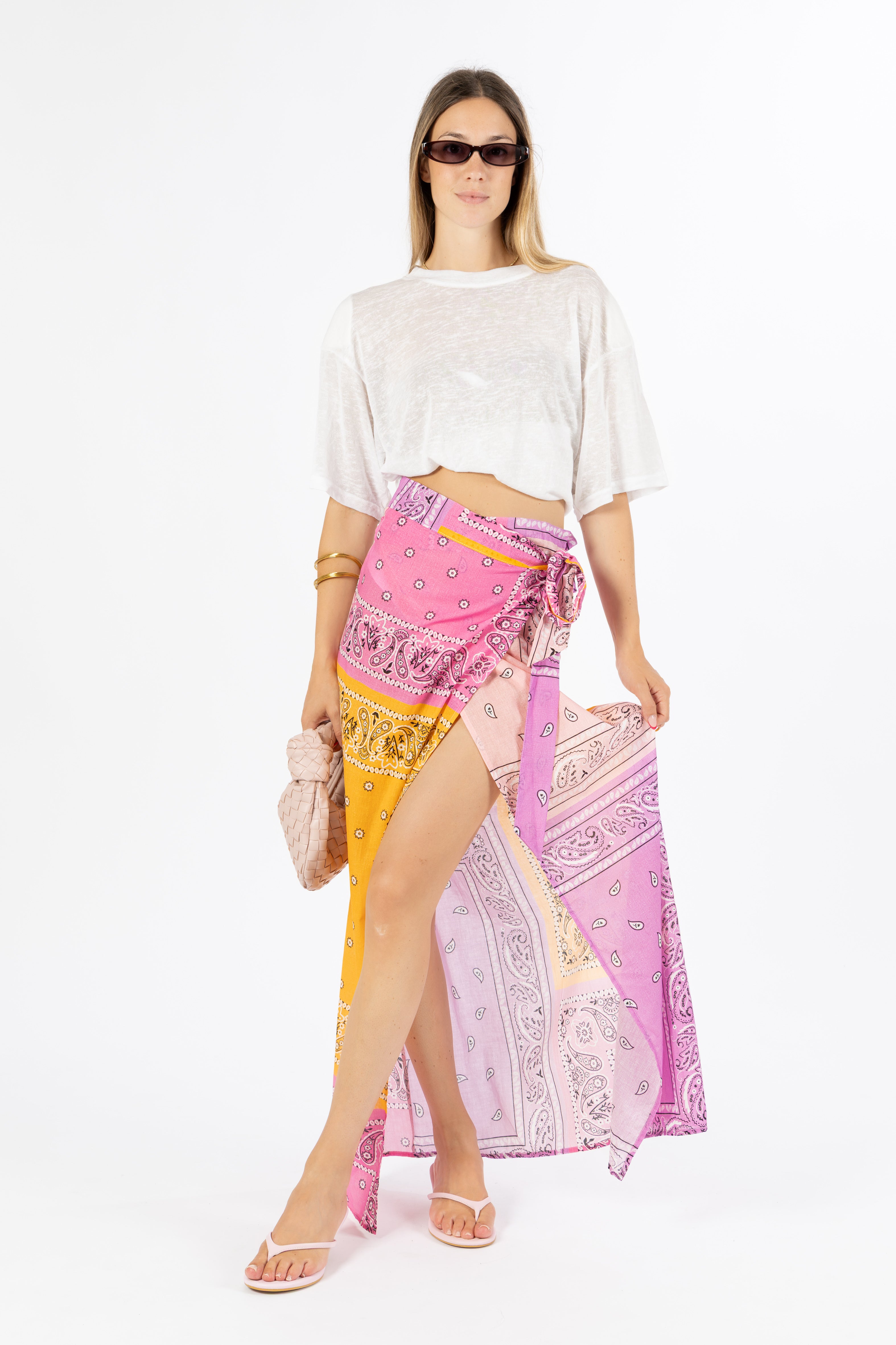Pareo bandana rosa/arancione