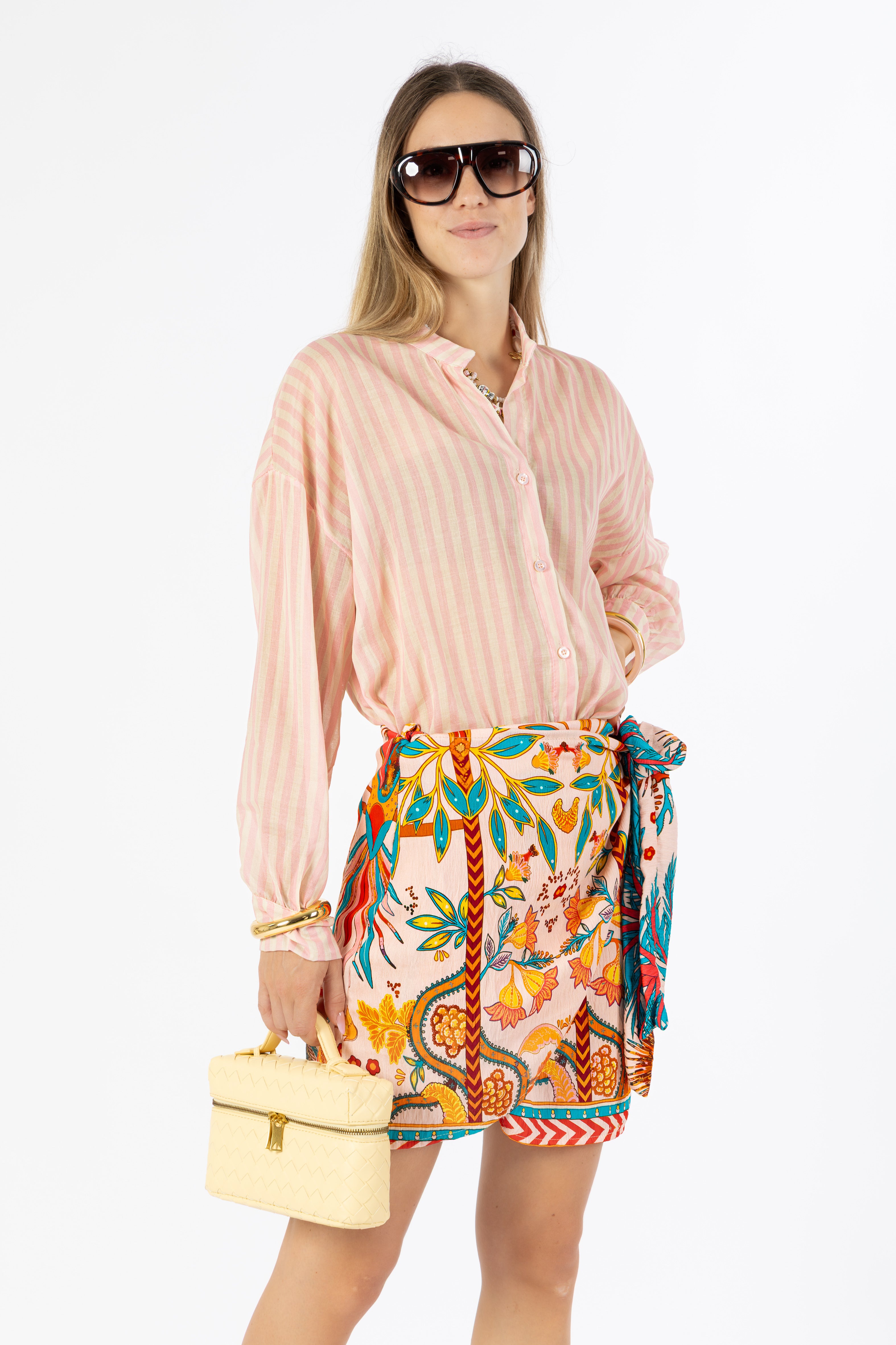 Camicia righe rosa