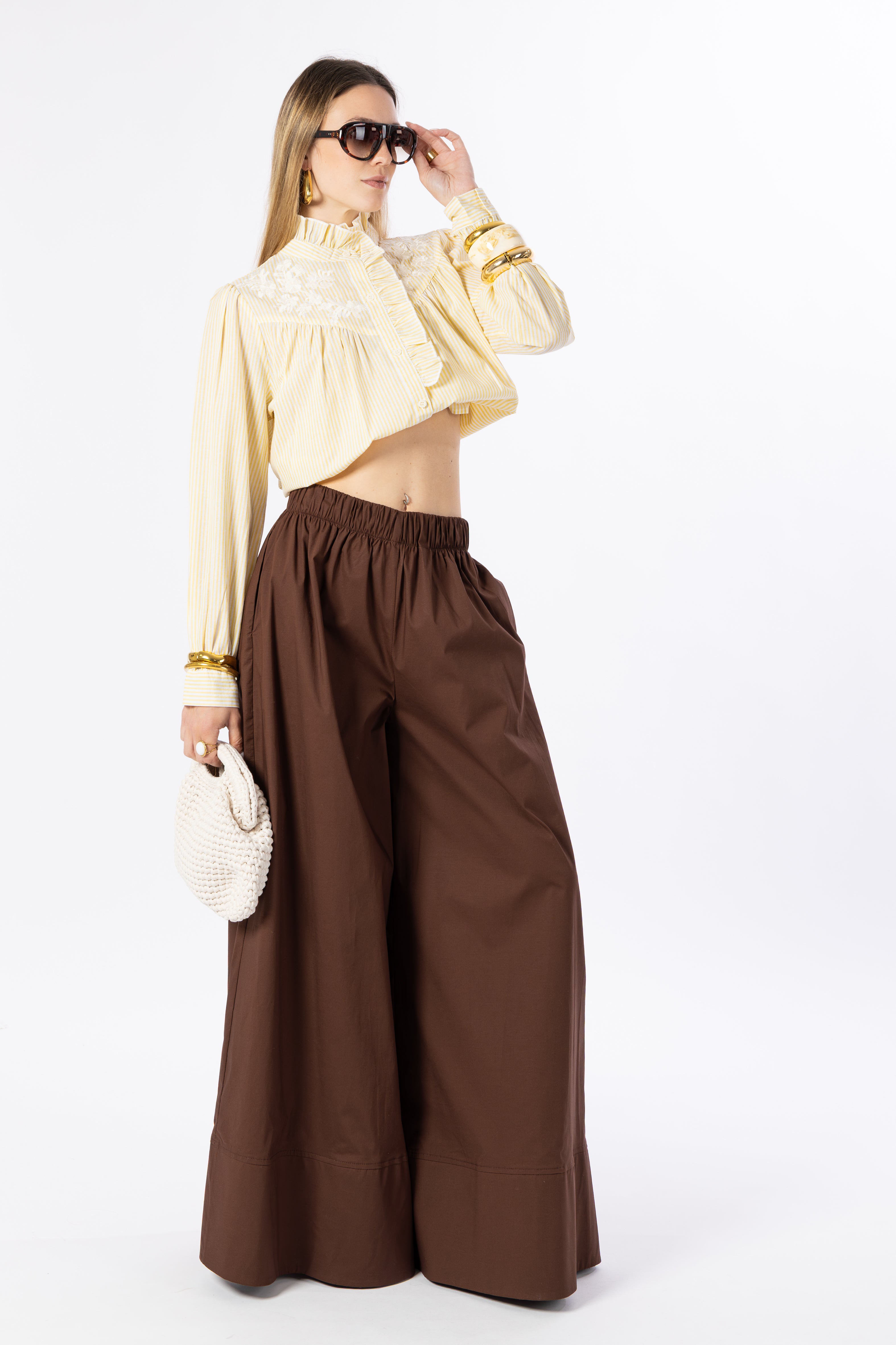 Camicia gessata gialla
