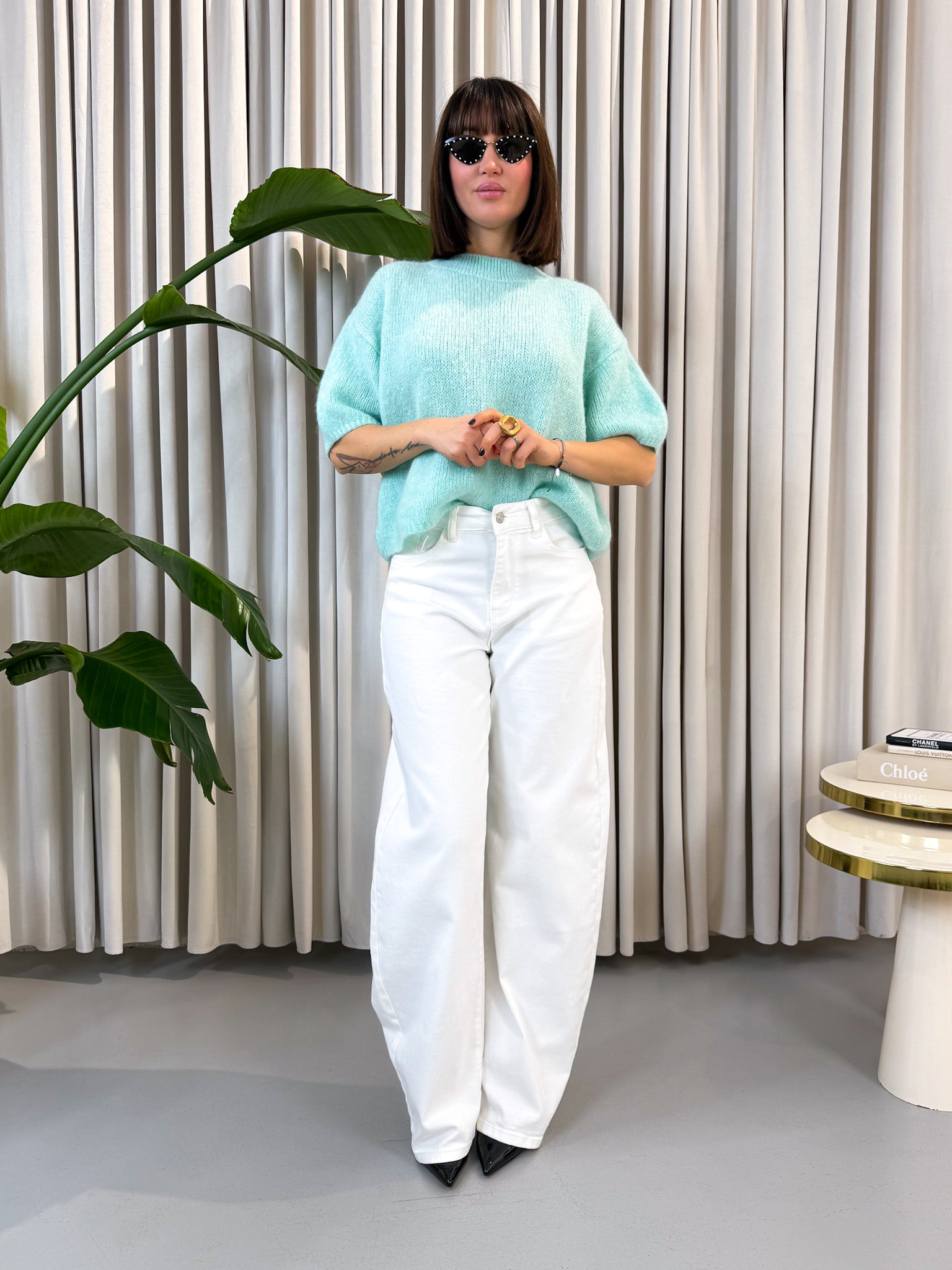 Maglione manica corta Tiffany