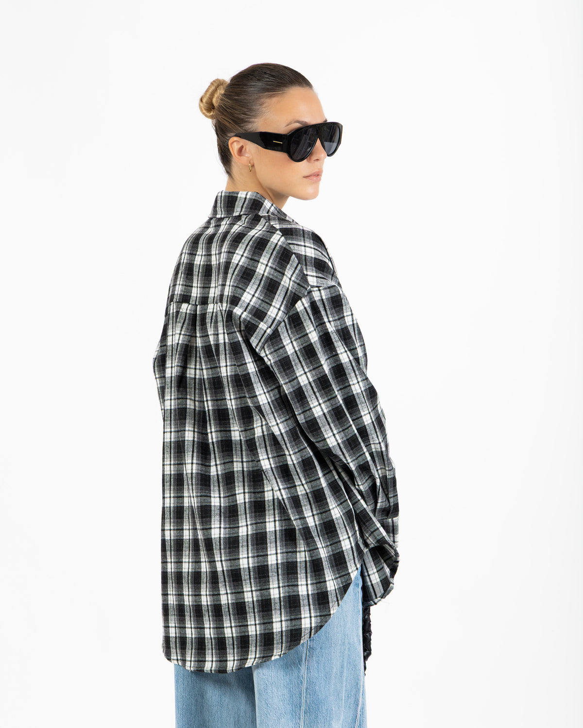 Camicia tartan nera