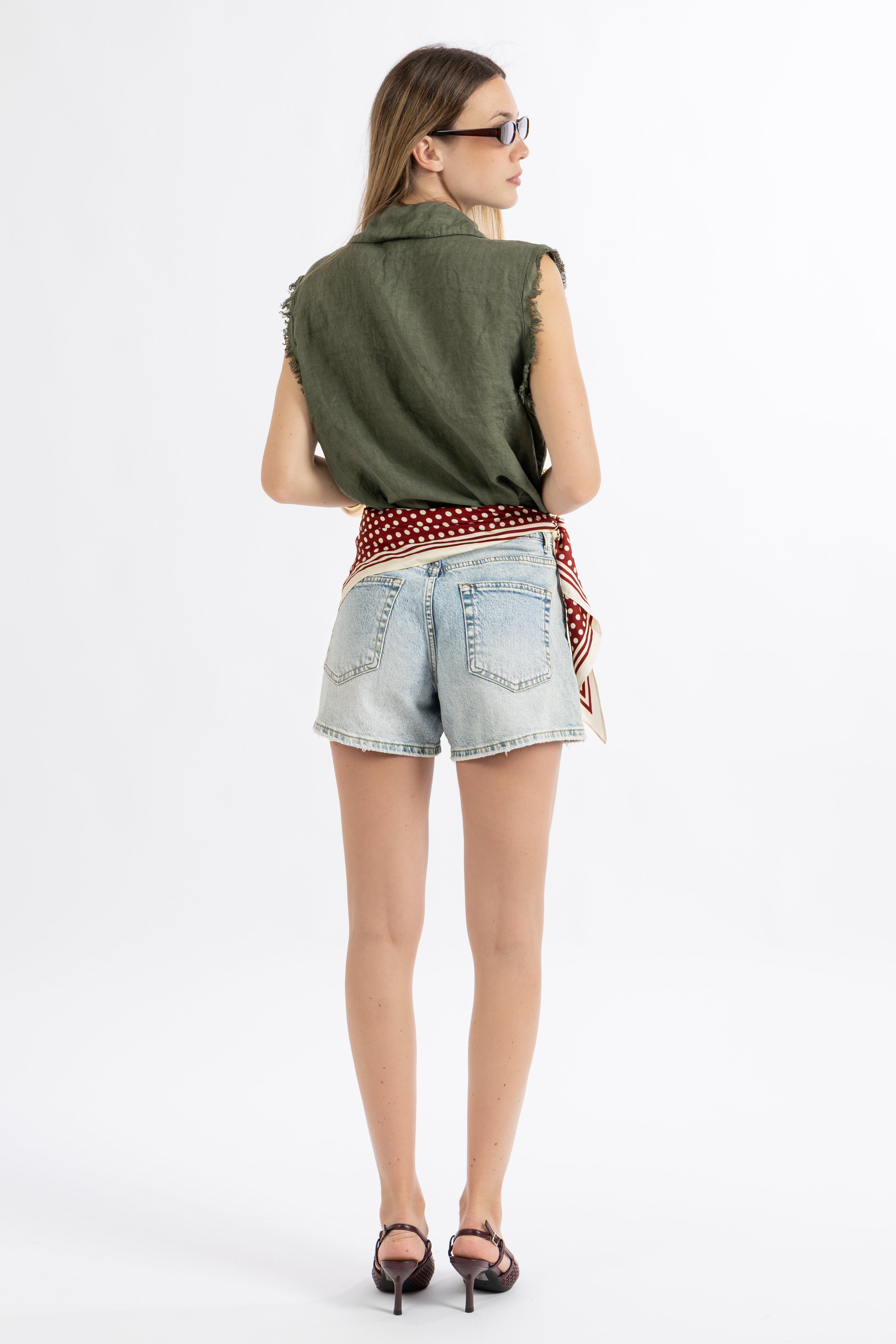 Camicia borchie verde