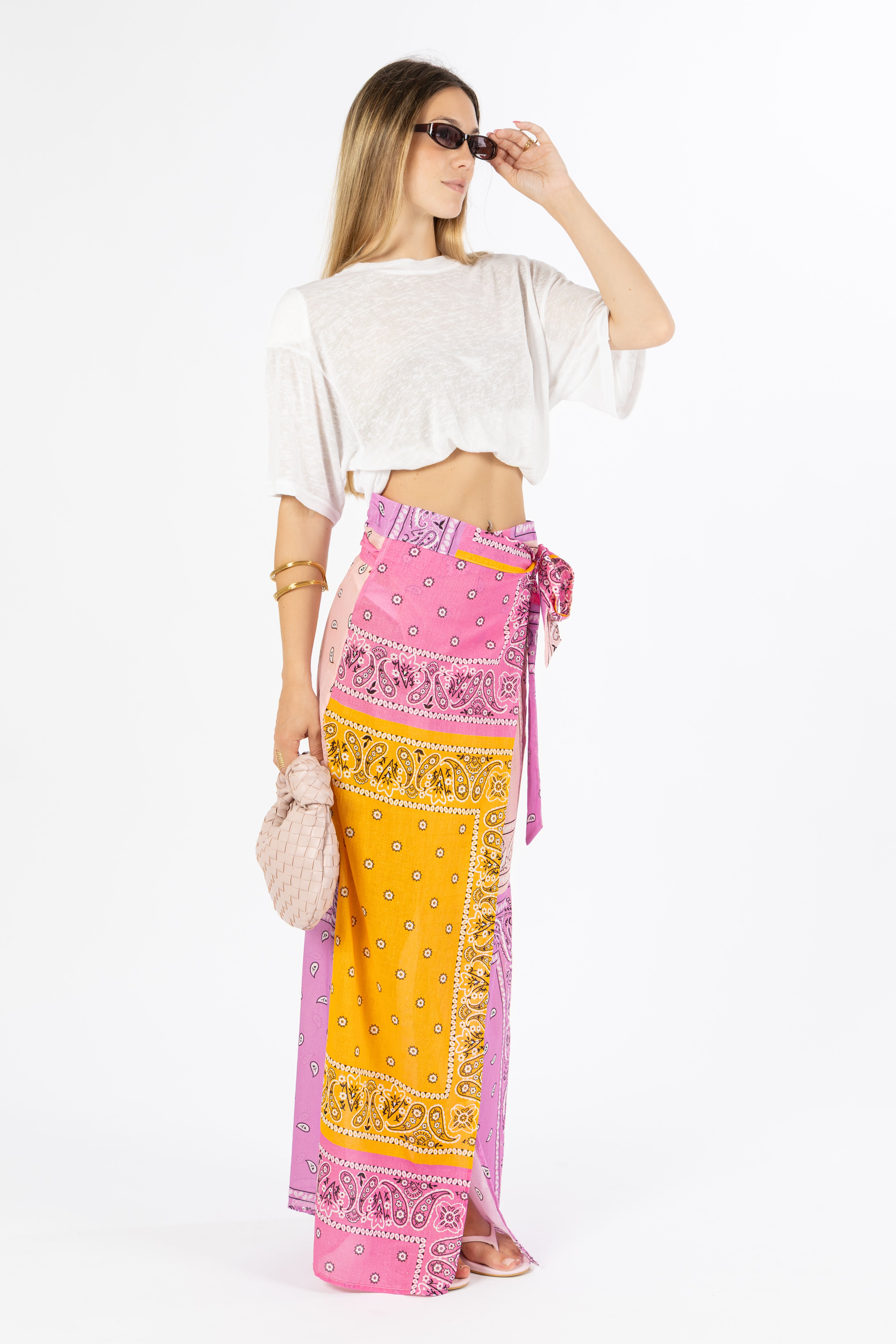 Pareo bandana rosa/arancione