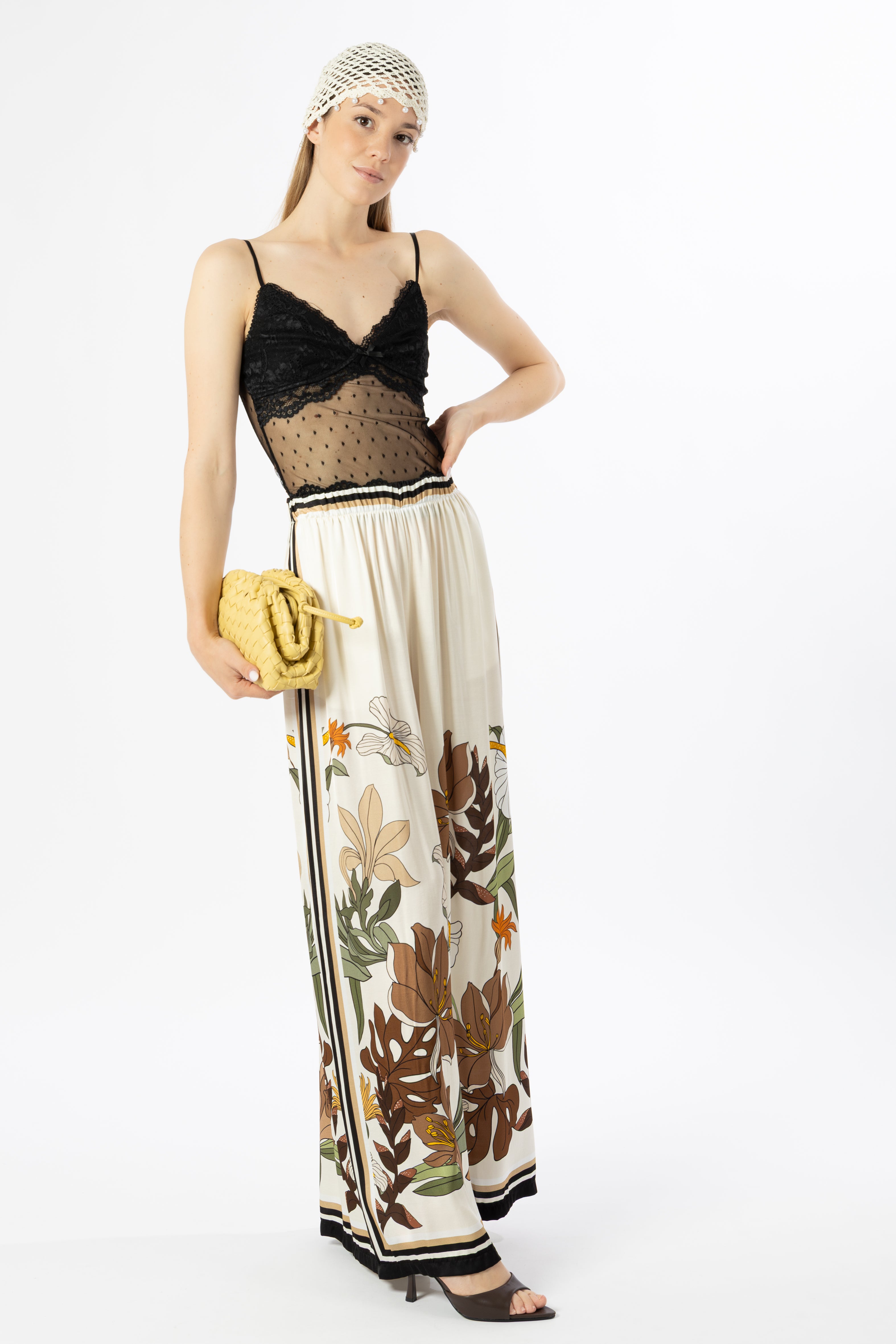 Top pizzo nero