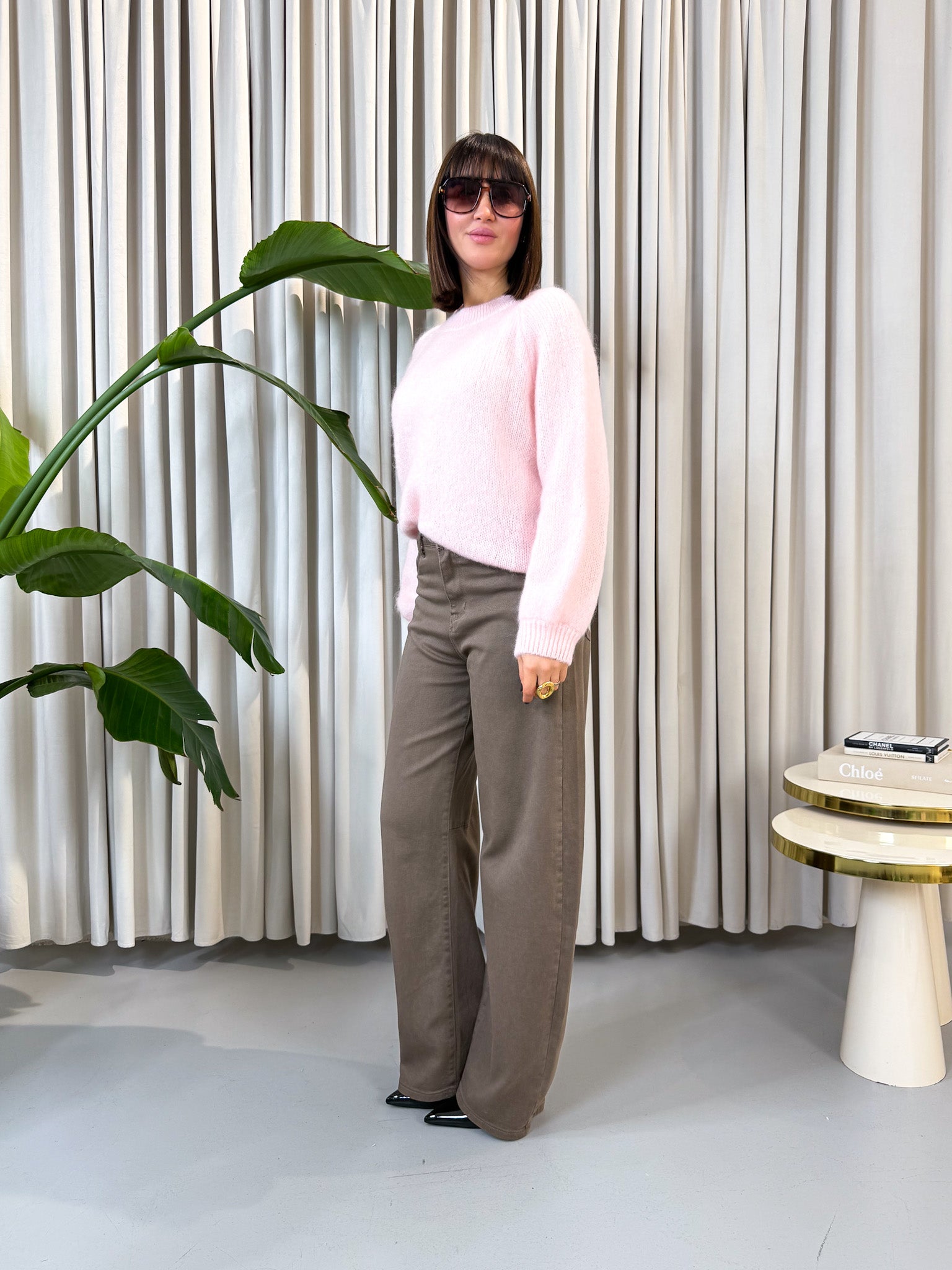 Maglione mohair rosa